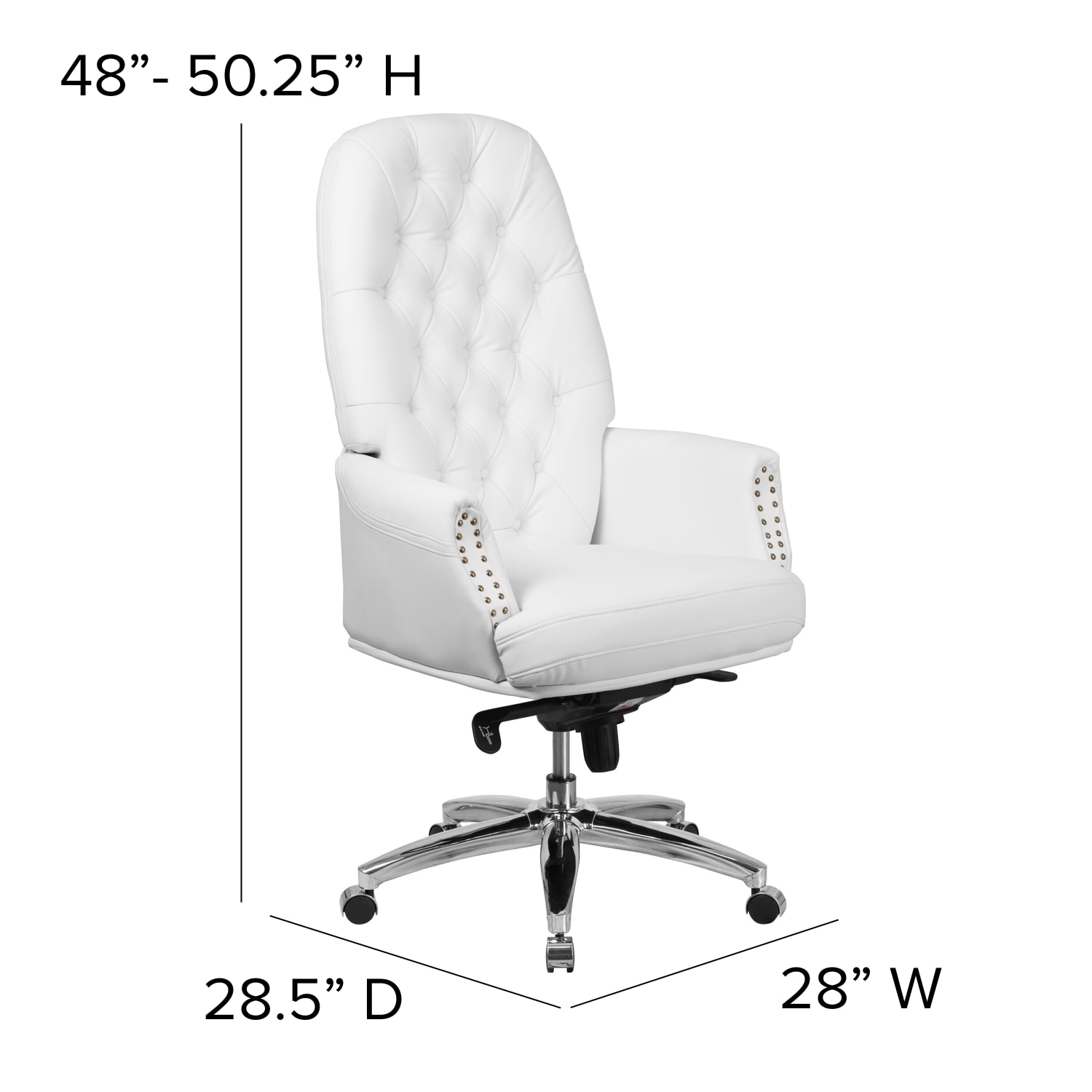 Flash Furniture Ergonomic Traditional Tufted LeatherSoft HighBack Multifunction Executive Office Chair White PopularChairscom Flash Furniture Ergonomic Traditional Tufted LeatherSoft High Back Multifunction Executive Office Chair White PopularChairscom