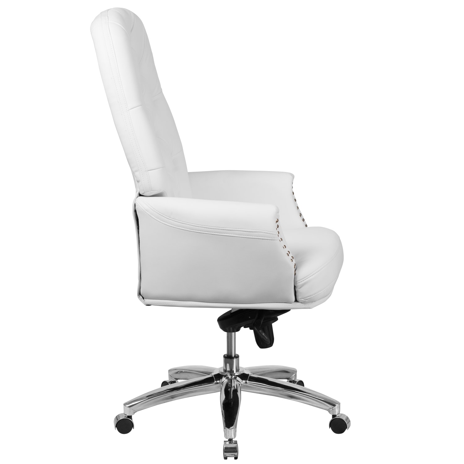 Flash Furniture Ergonomic Traditional Tufted LeatherSoft HighBack Multifunction Executive Office Chair White PopularChairscom Flash Furniture Ergonomic Traditional Tufted LeatherSoft High Back Multifunction Executive Office Chair White PopularChairscom