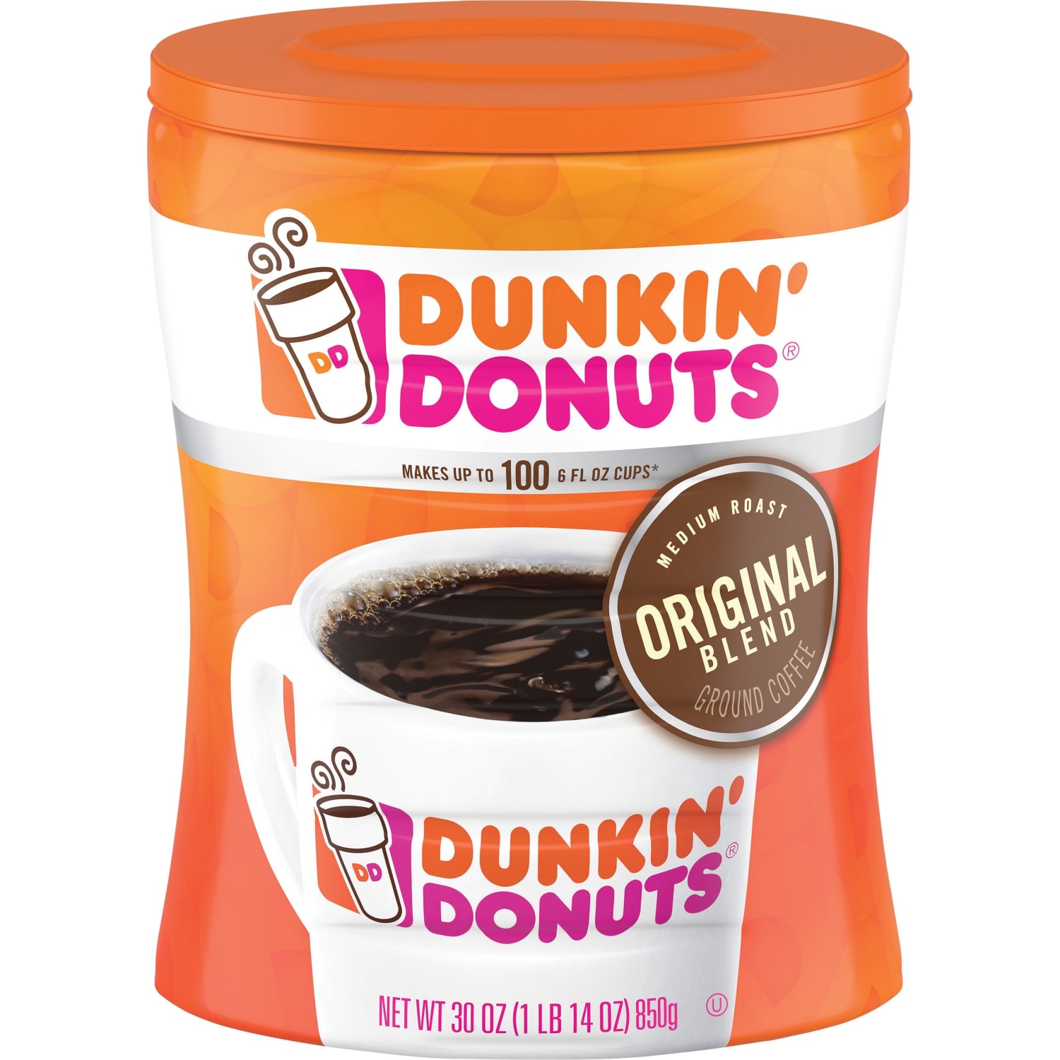 Dunkin Donuts Original Blend Ground Canister Coffee, Medium Roast, Case Of 4, 30 Oz Per Canister - Image 6