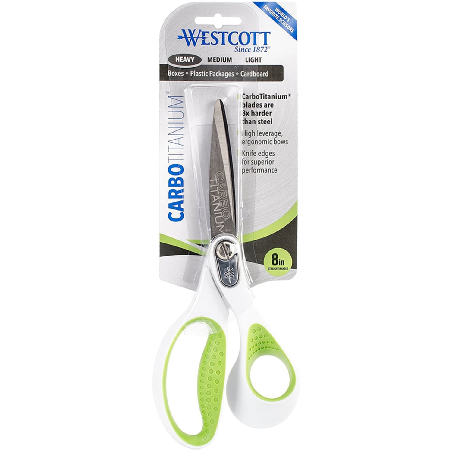 Westcott Straight Carbo Titanium Scissors, 8in L, Pointed Tip, Gray - Image 5