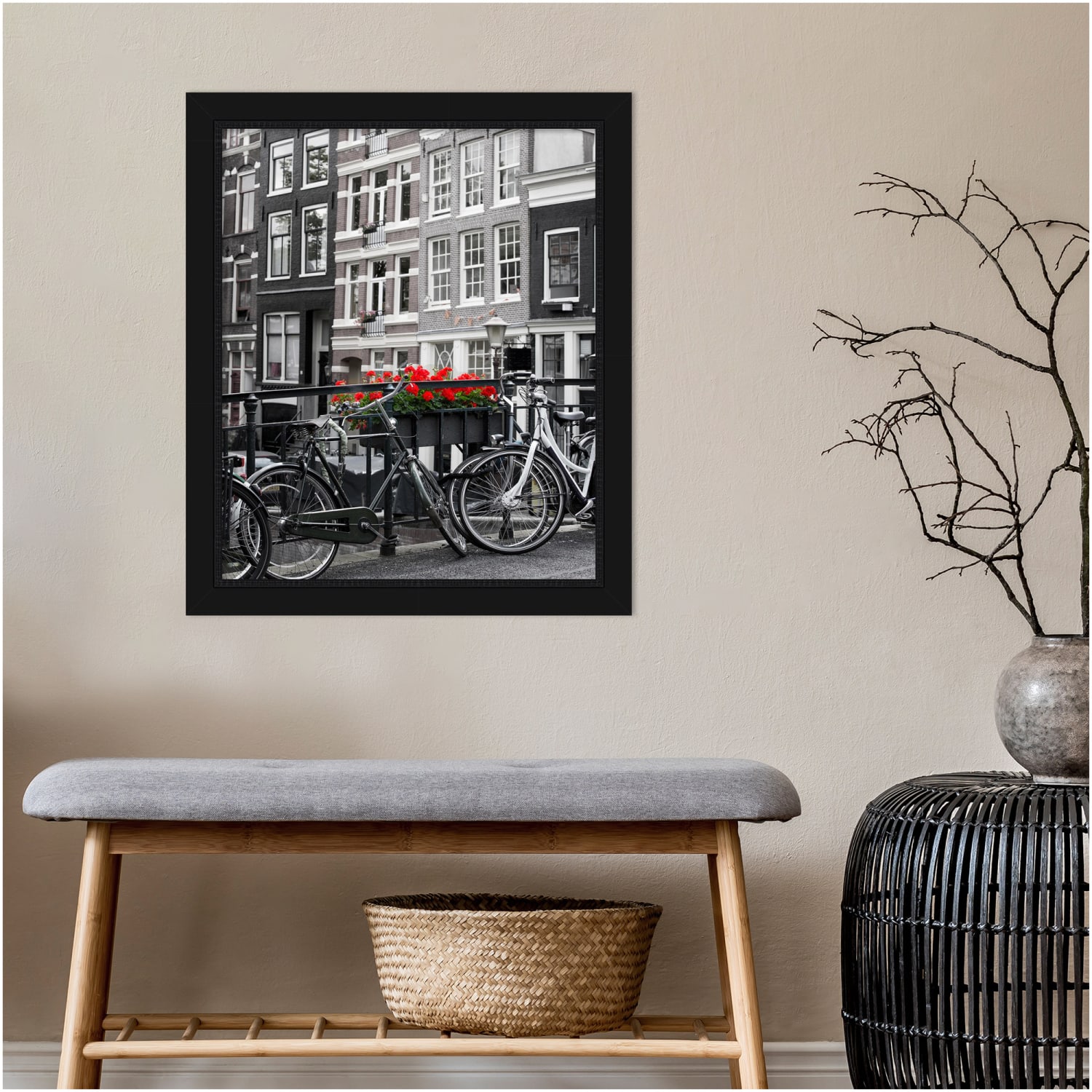 Amanti Art Picture Frame, 27in x 23in, Matted For 20in x 24in, Avon Black - Image 5