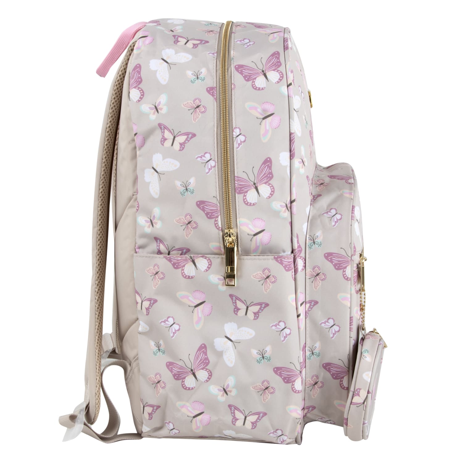 Jessica Simpson Women's Travel Backpack With 16in Laptop Pocket, Tan Butterflies, Total Qty 1 - Image 6