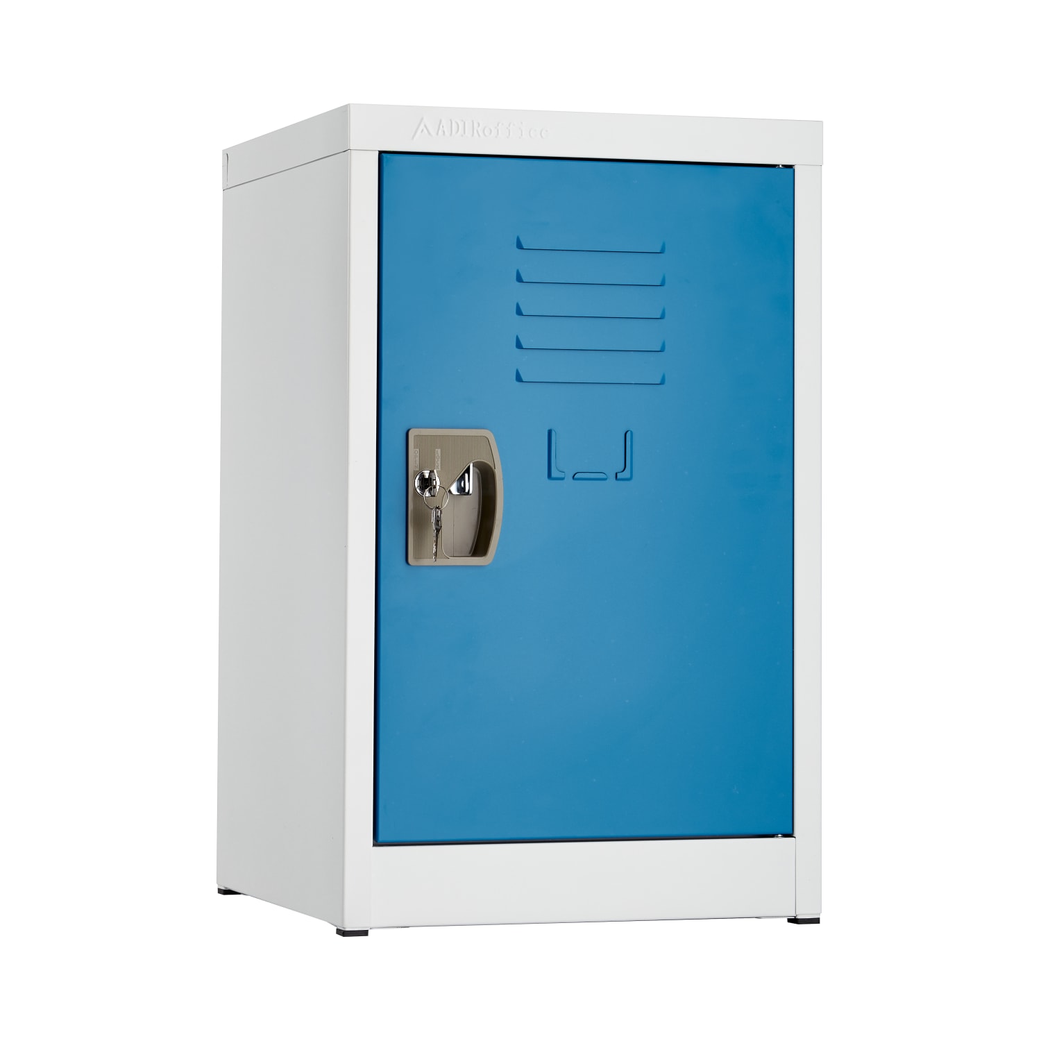 Alpine AdriOffice 1-Tier Steel Lockers, 24inH x 15inW x 15inD, Blue, Set Of 2 Lockers - Image 3