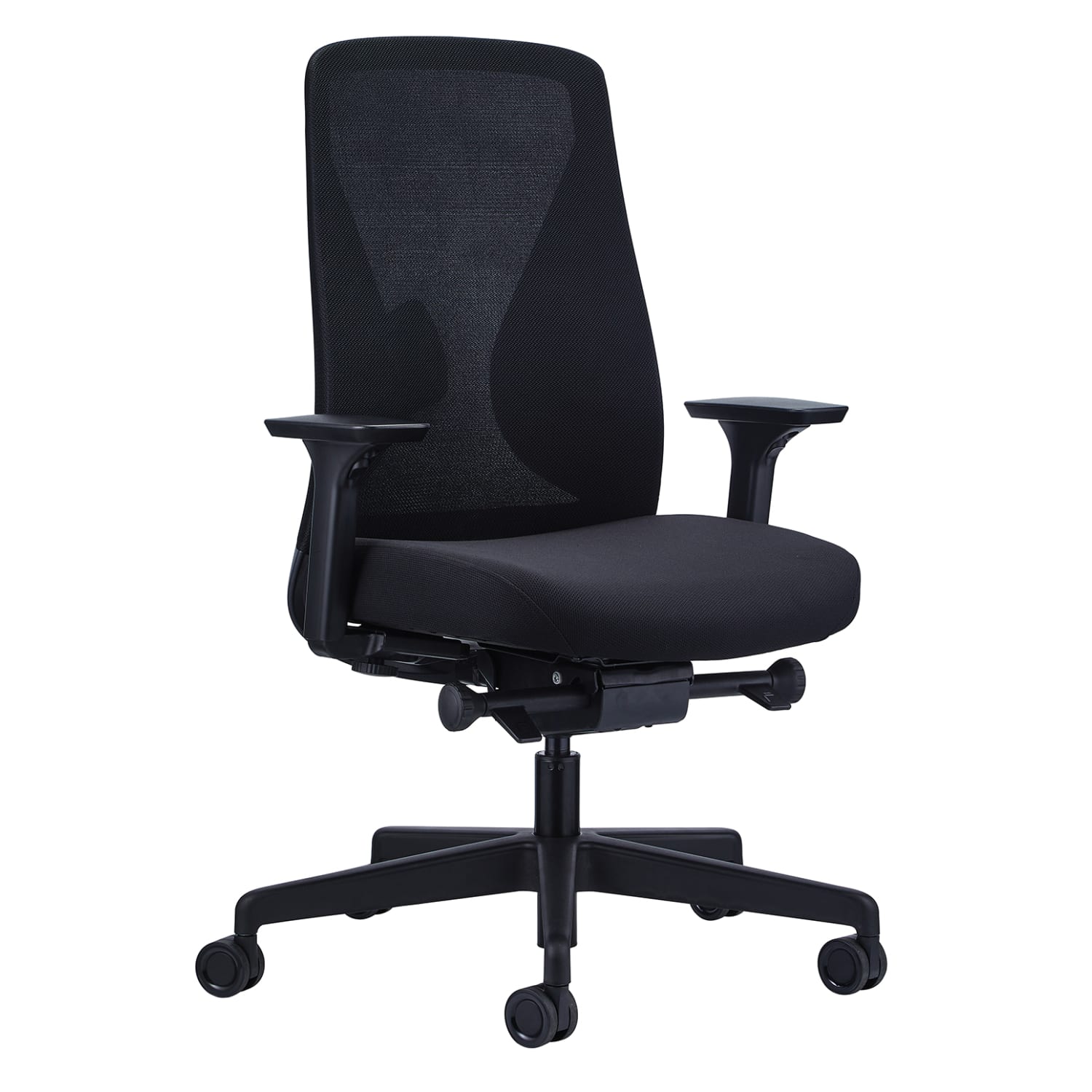Raynor Launch Ergonomic Managerial Mid-Back Chair, Black