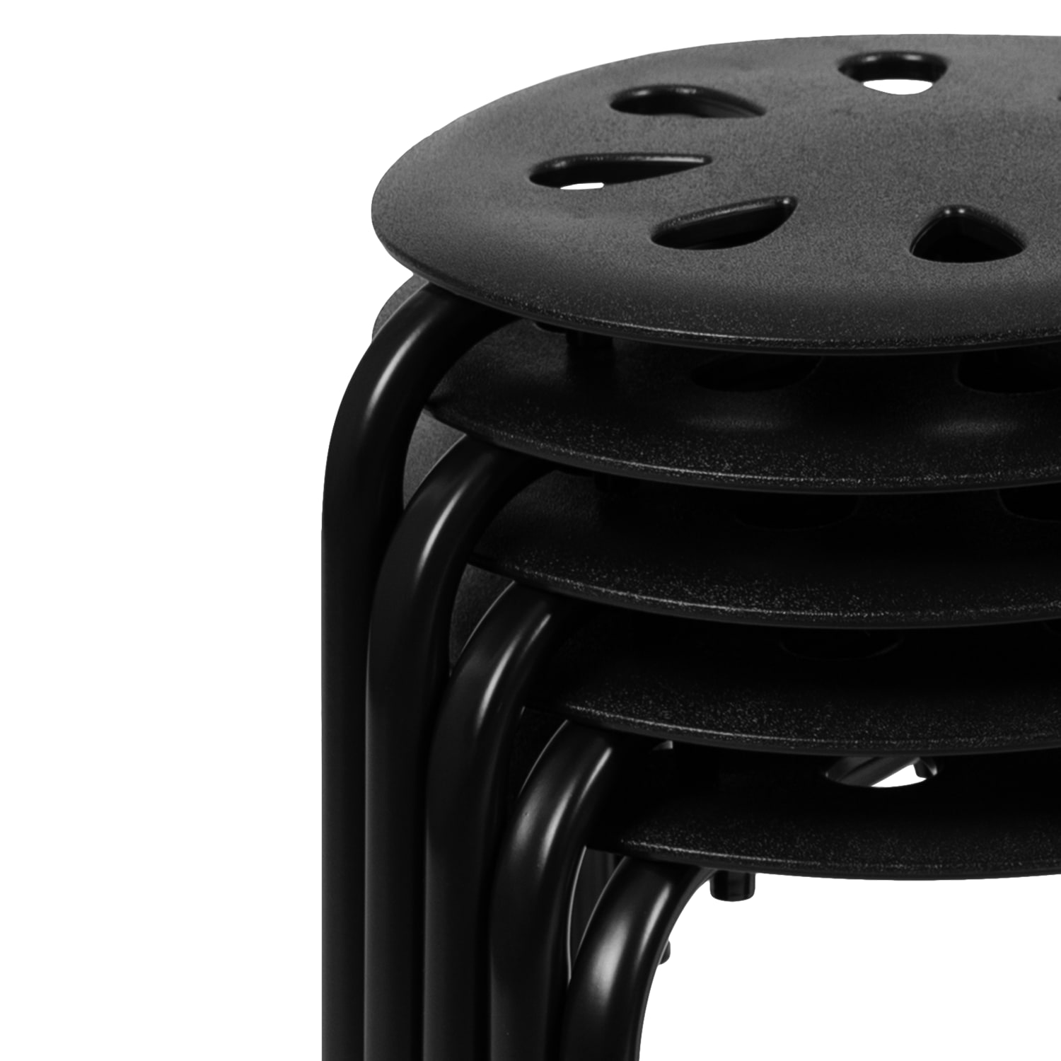 Flash Furniture Plastic 1712in Nesting Stack Stools Black Set Of 5 Stools PopularChairscom Flash Furniture Plastic 17 12in Nesting Stack Stools Black Set Of 5 Stools PopularChairscom