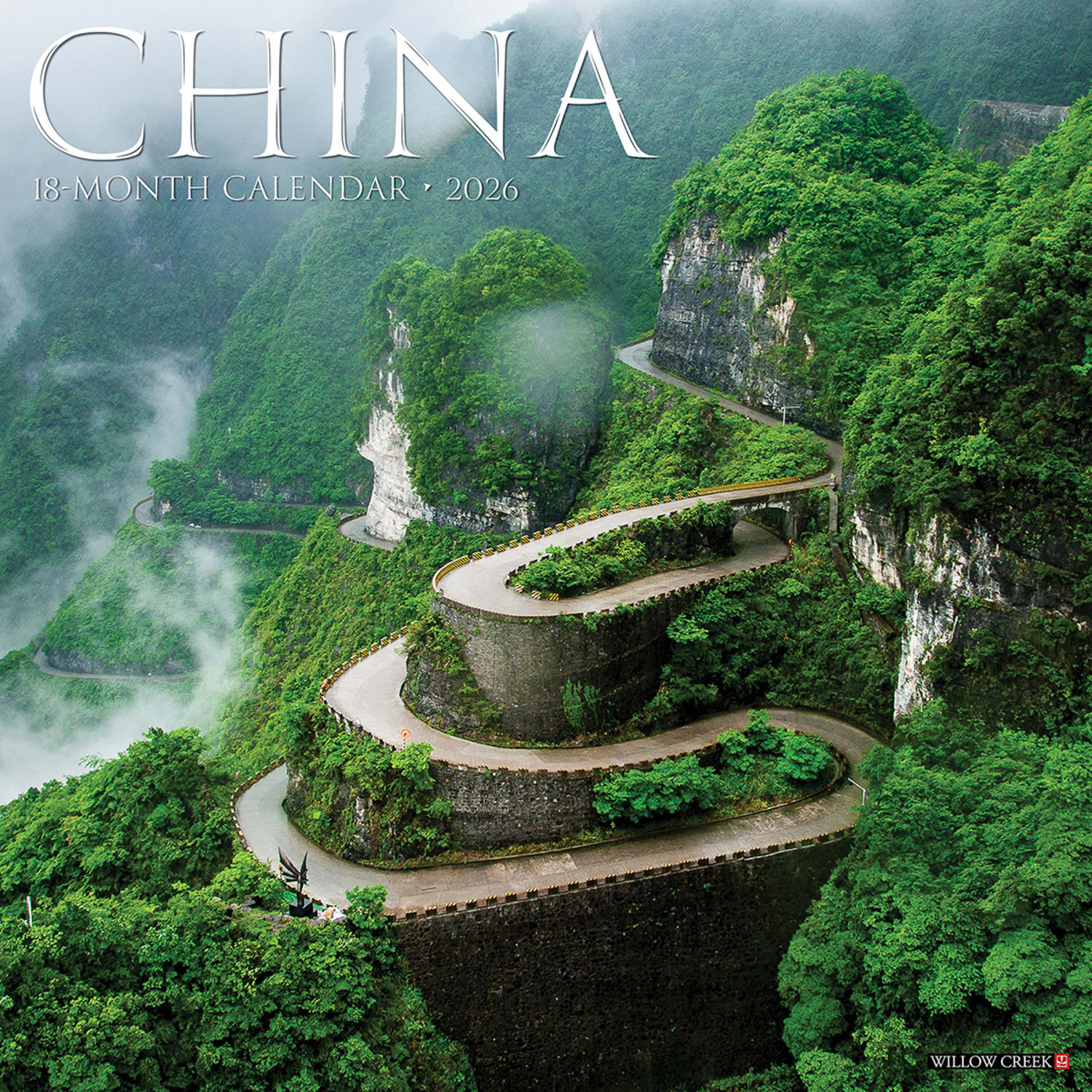 2026 Willow Creek Press Scenic Monthly Wall Calendar, 12in x 12in, China, January To December, 55724