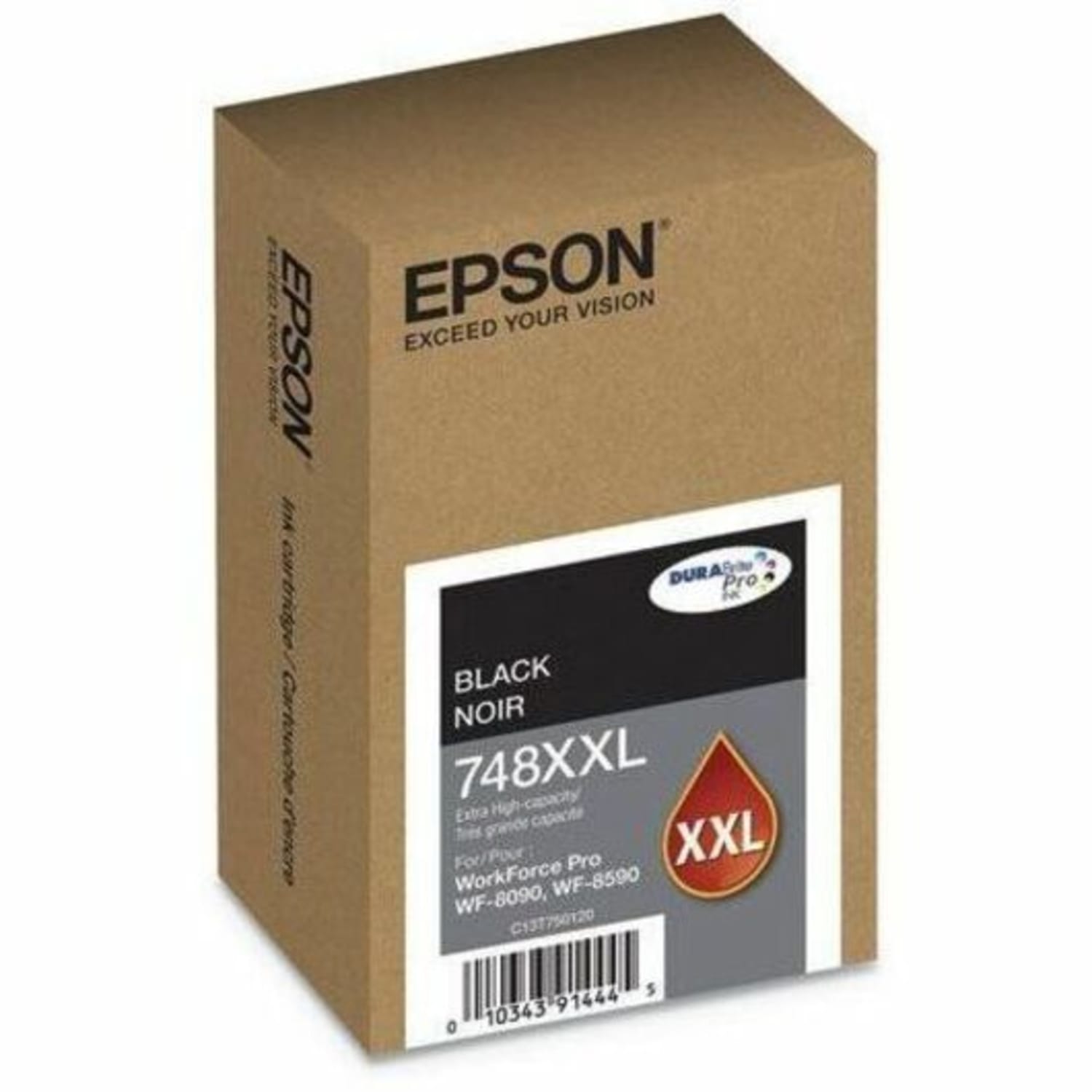 Epson DURABrite Pro 748 Original Extra High Yield Inkjet Ink Cartridge - Black - 1 Pack - 10000 Pages - Image 3