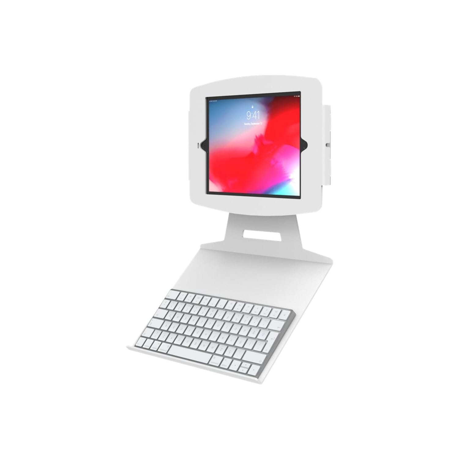 Compulocks Universal Keyboard Tray VESA Compatible - Mounting component (keyboard tray) - white - mounting interface: 100 x 100 mm - wall-mountable, stand mountable, enclosure - Image 5