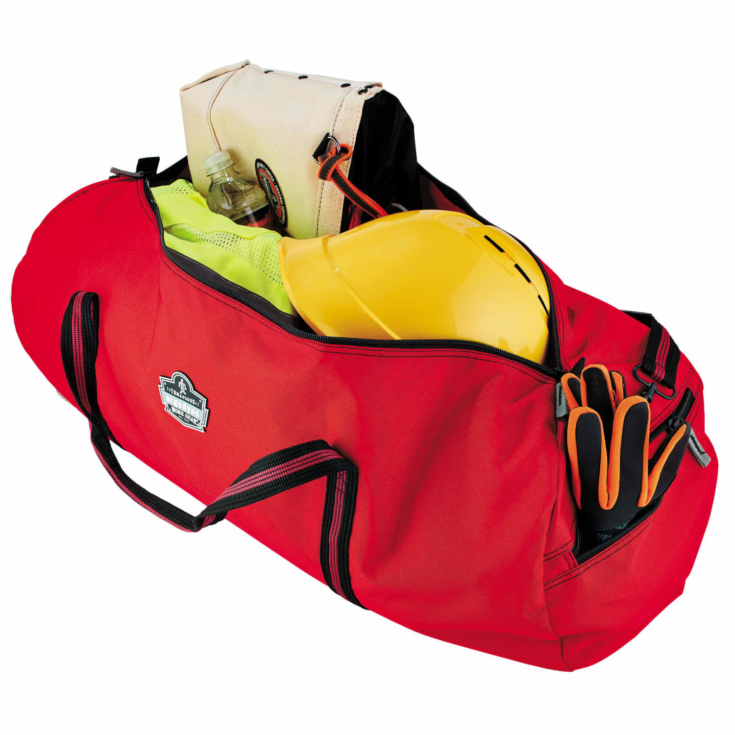 Ergodyne Arsenal 5020M Standard Gear Duffel Bag, 13inH x 13inW x 28-1/2inD, Red - Image 3