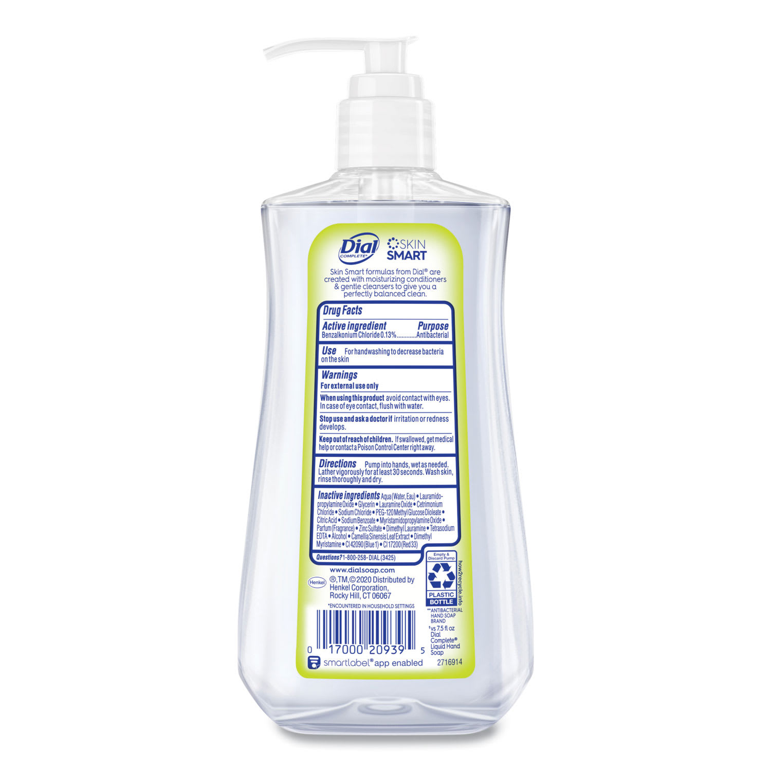 Dial Antibacterial Liquid Hand Soap, White Tea Scent, 11 oz, 12/Carton - Image 4