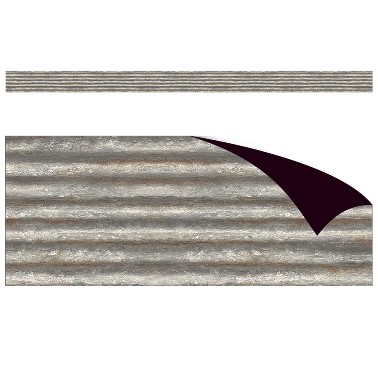Teacher Created Resources Magnetic Borders, Corrugated Metal, 24in x 1-1/2in, 12 Borders Per Pack, Set Of 3 Packs - Image 3