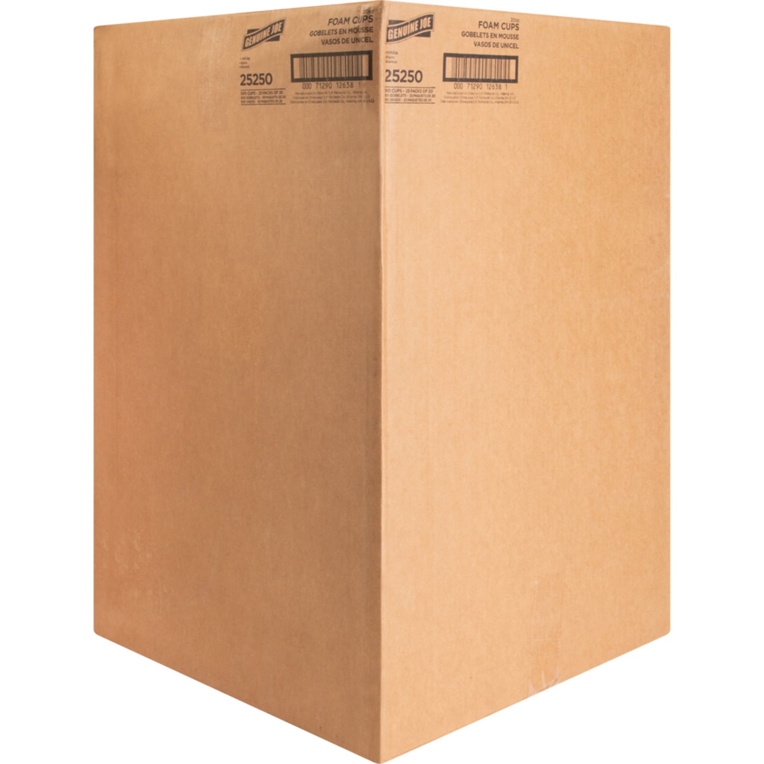 Genuine Joe 20 oz Foam Cups - 20 fl oz - White - Styrofoam - Hot Drink, Cold Drink - 500 / Carton - Image 5