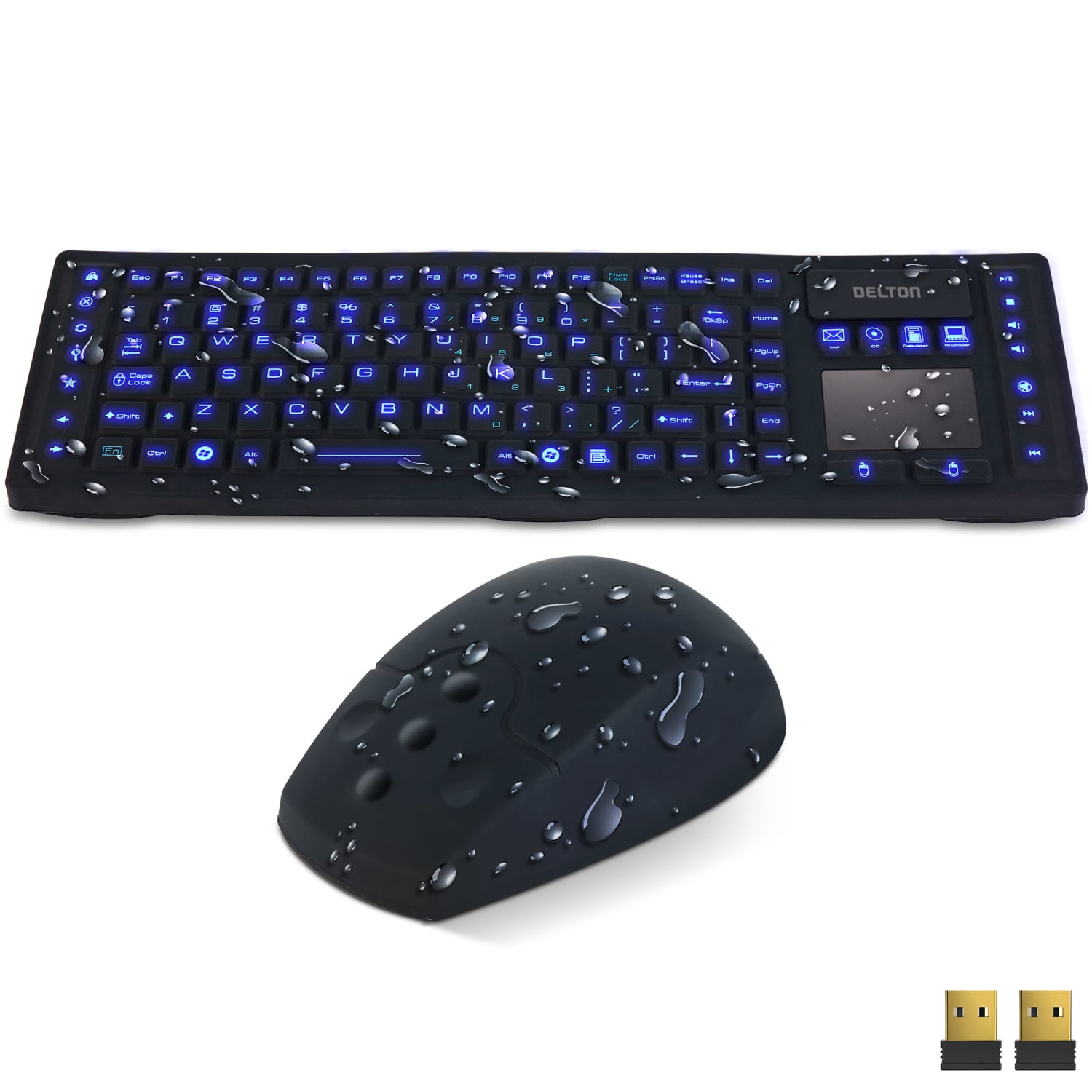 Delton M90/M44 Wireless Keyboard And Optical Mouse Combo, Black