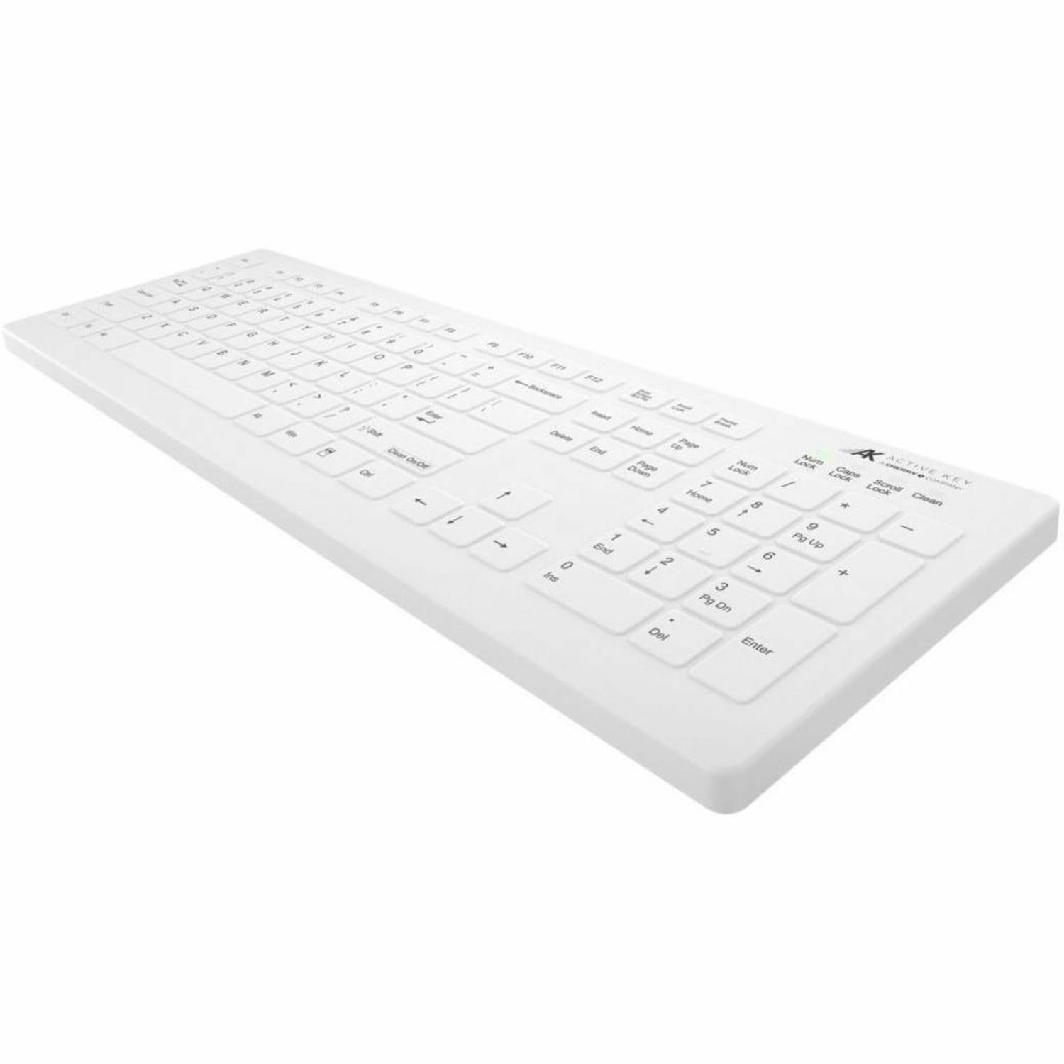 CHERRY AK-C8112 Medical Keyboard Wireless, Disinfectable, Full Sized, White - Fully Sealed, IP68, Flat Surface - Image 4