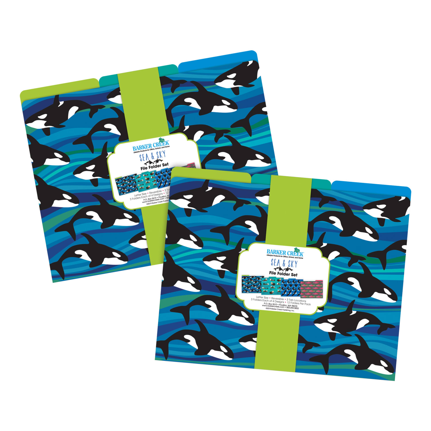 Barker Creek Tab File Folders, Letter Size, Sea & Sky, Pack Of 24 Folders - Image 4