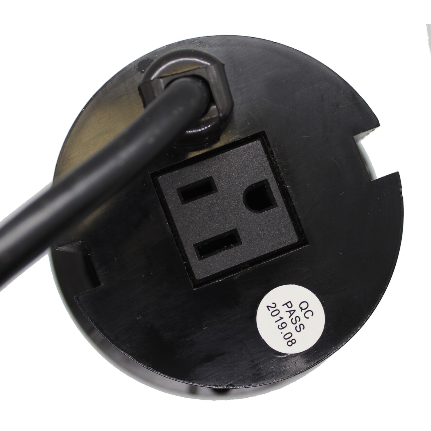 Boss Office Products Simple System Grommet With 2 Electrical And 2 USB Top Ports, 3in Diameter Silver/Black - Image 4
