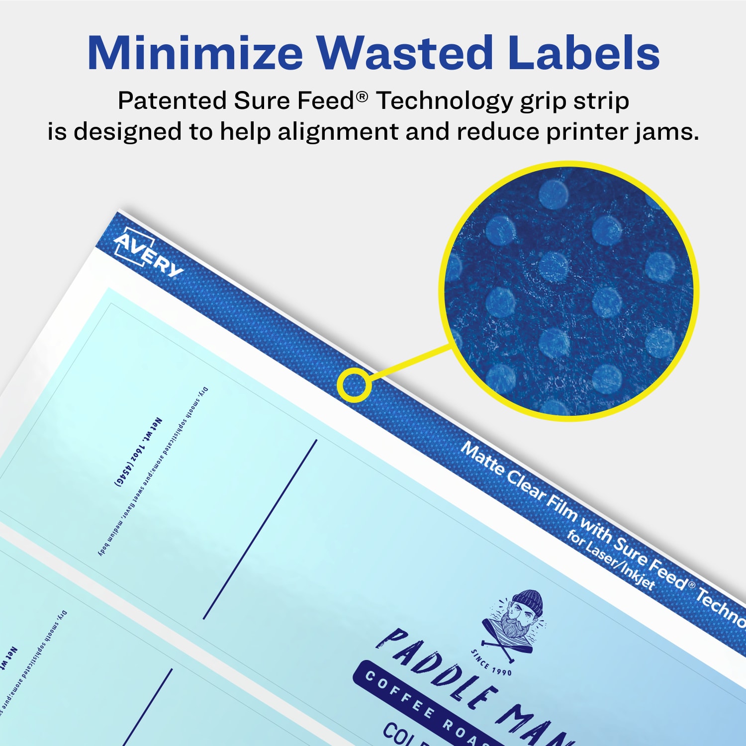 Avery Permanent Labels With Sure Feed, 94225-CMF10, Rectangle, 1in x 7in, Matte Clear, Pack Of 80 - Image 5