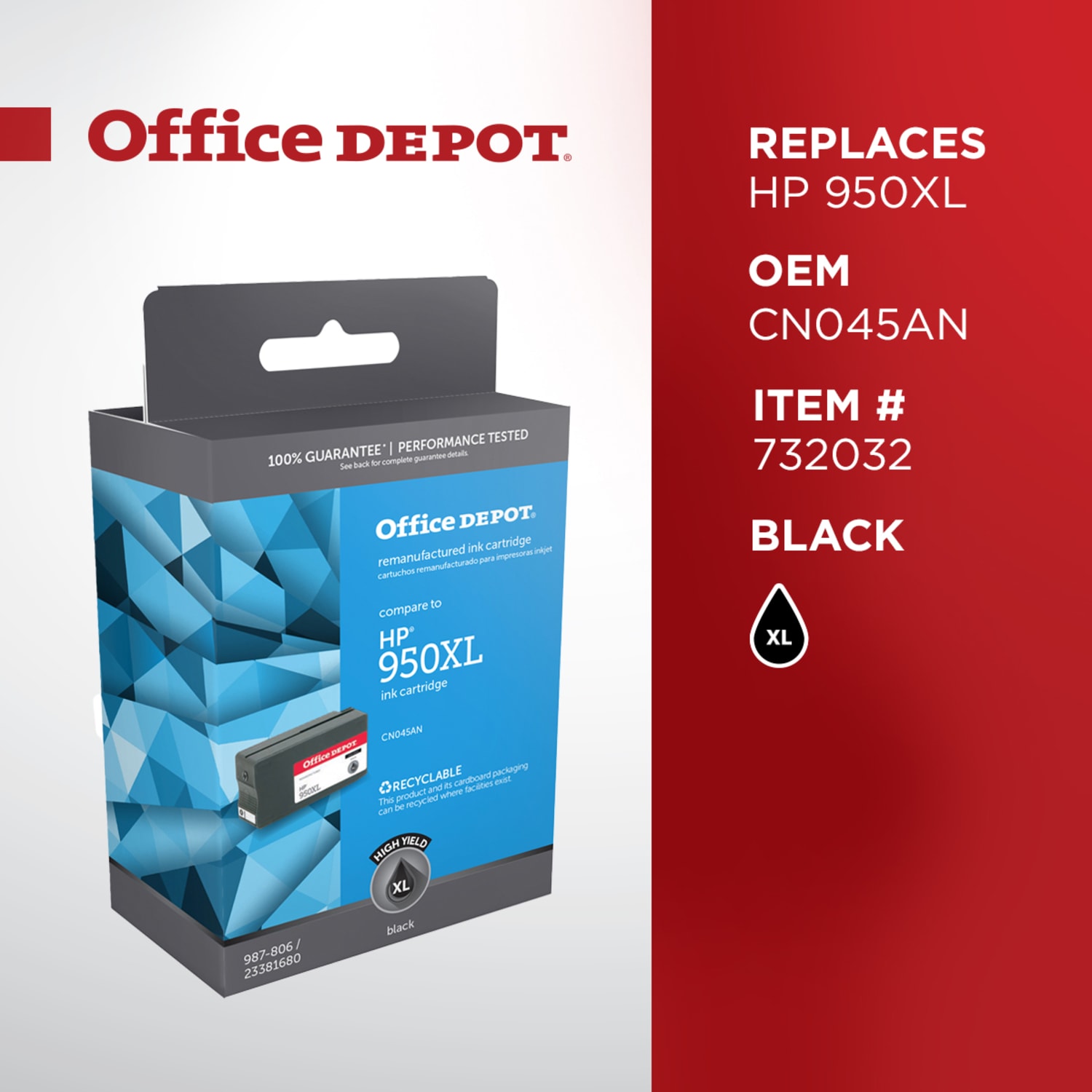 Office Depot Remanufactured Black High-Yield Ink Cartridge Replacement For HP 950XL - Image 6