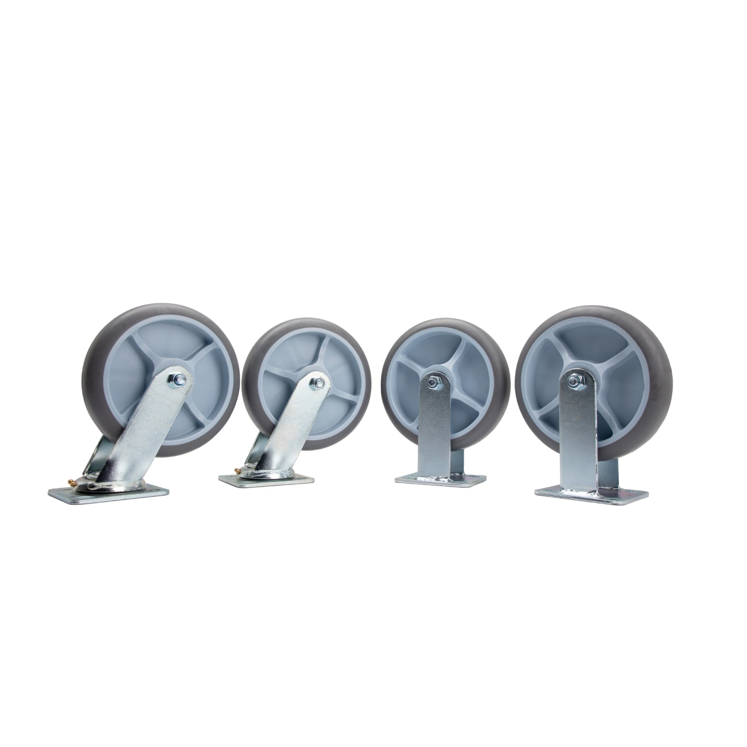 Hospitality 1 Source Semi-Pneumatic Wheels, 8in, Black, Pack Of 4 Wheels