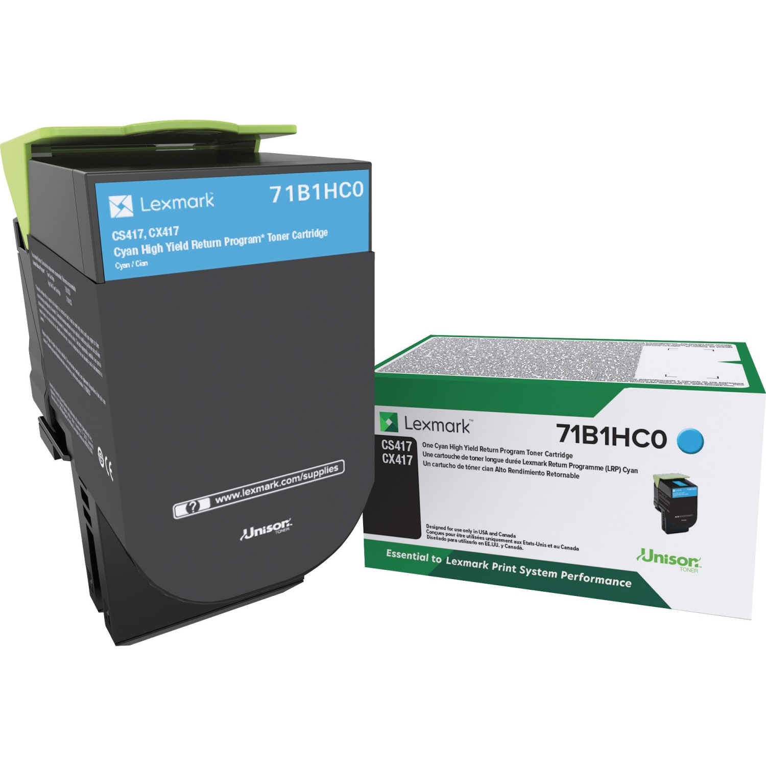 Lexmark 71B1HC0 Cyan High Yield Return Program Toner Cartridge - Image 3