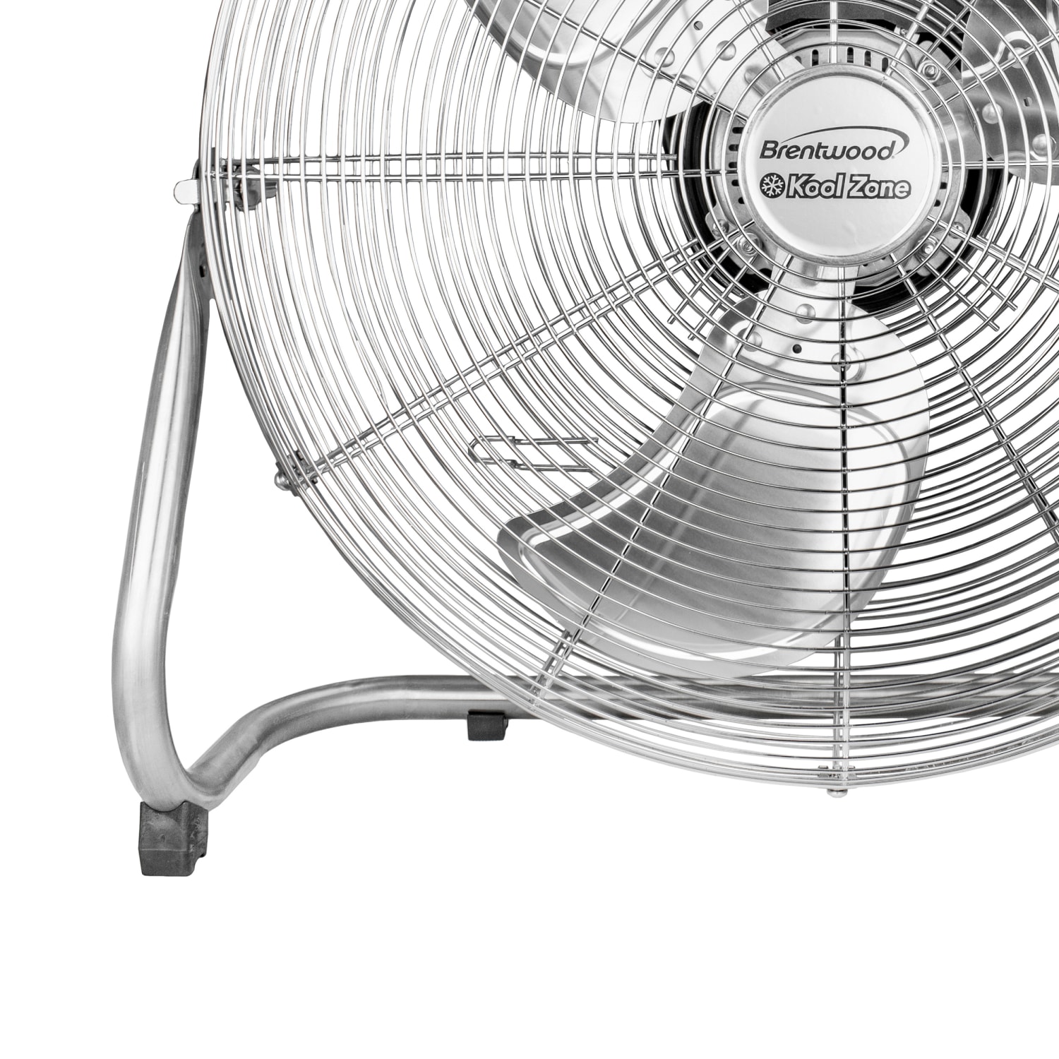 Brentwood Kool Zone 20in 3-Speed Floor Fan, 24in x 23-1/2in, Chrome - Image 5