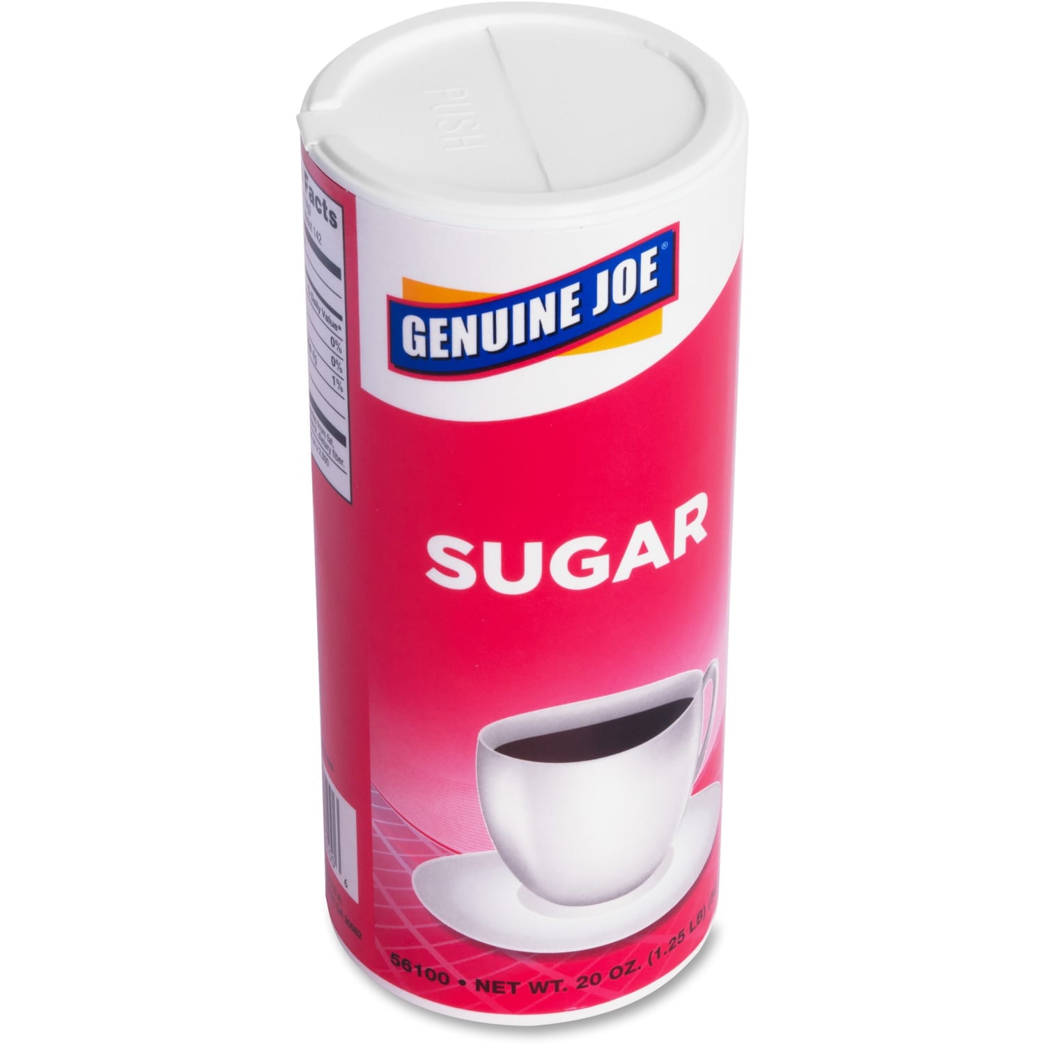 Genuine Joe 20 oz. Sugar Canister - Canister - 1.2 lb (20 oz) - Natural Sweetener - 24/Carton - Image 5