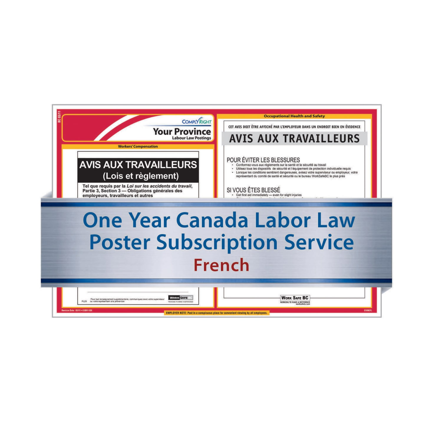 ComplyRight Canadian Federal and Province Labor Law 1-Year Poster Service, French, British Columbia - Image 3