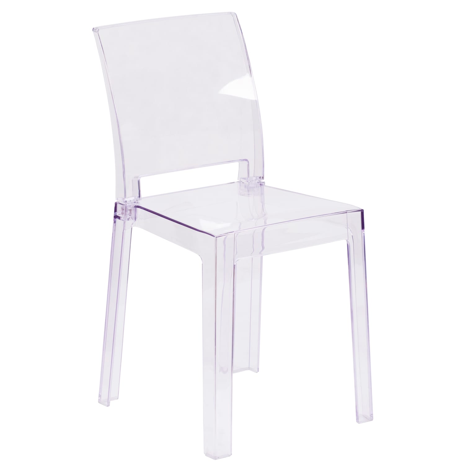 Flash Furniture Ghost Chair With Square Back Transparent Crystal PopularChairscom Flash Furniture Ghost Chair With Square Back Transparent Crystal PopularChairscom