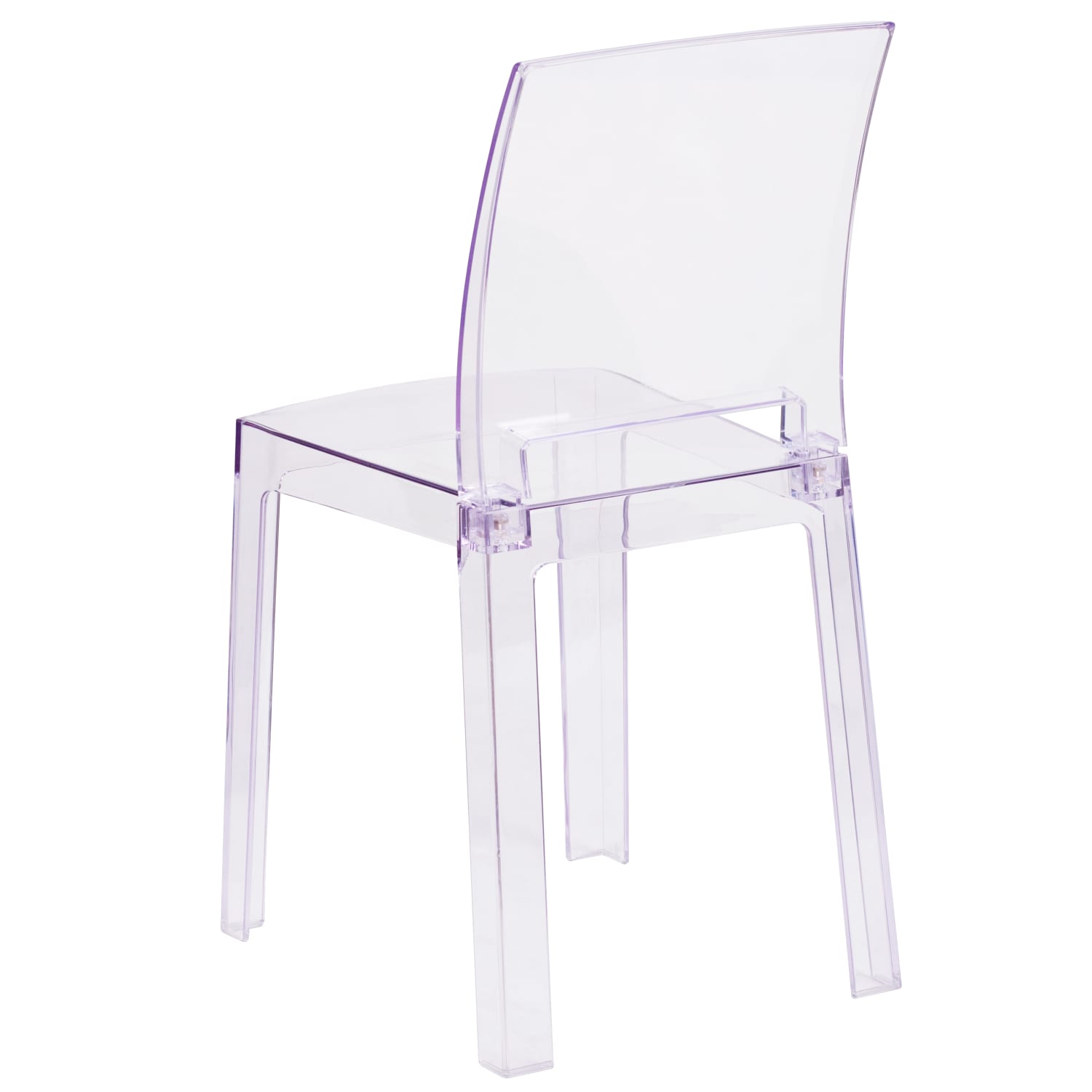 Flash Furniture Ghost Chair With Square Back Transparent Crystal PopularChairscom Flash Furniture Ghost Chair With Square Back Transparent Crystal PopularChairscom