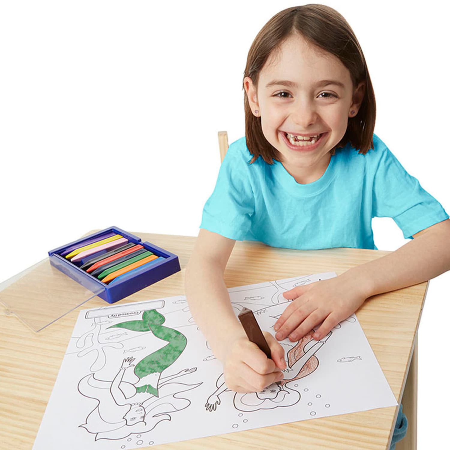 Melissa & Doug Jumbo Multi-Theme Coloring Pad, 11in X 14in, Blue, Pack Of 6 - Image 4