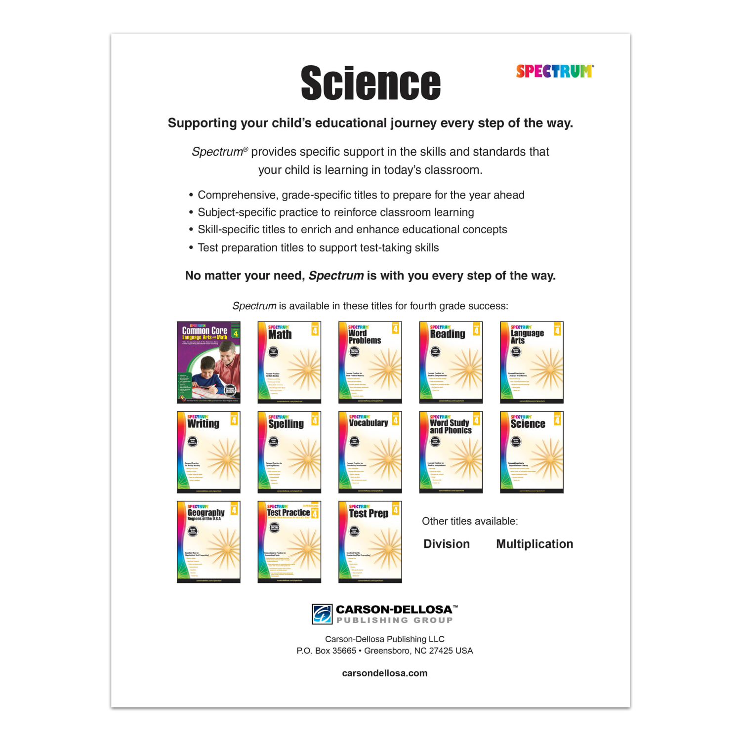 Carson-Dellosa Spectrum Science Workbook, Grade 4 - Image 4