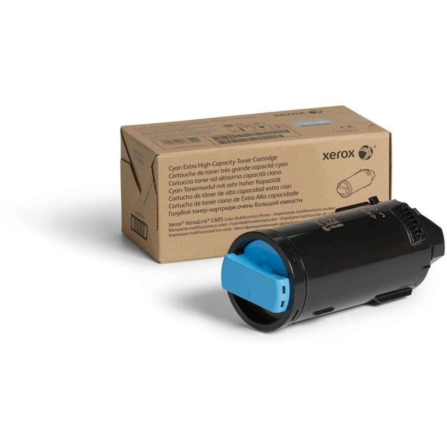 Xerox C605 Cyan Extra-High Yield Toner Cartridge, 106R03928