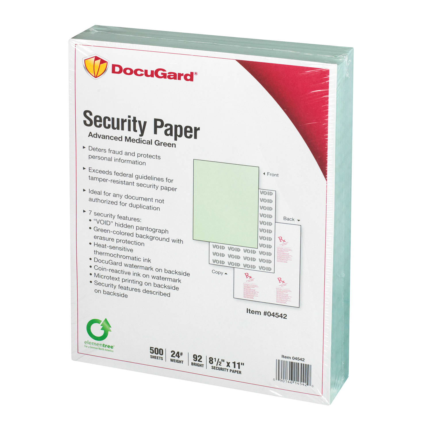DocuGard Medical Prescription Papers, Advanced Medical 7, 1-Part, 8 1/2in x 11, 500 Sheets, Green - Image 3