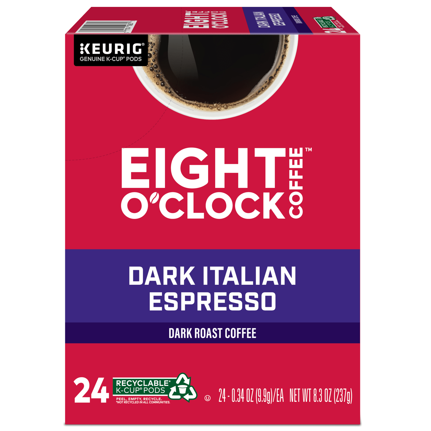Eight O-Clock Single-Serve Coffee K-Cup Pods, Dark Italian, Carton Of 24 - Image 3