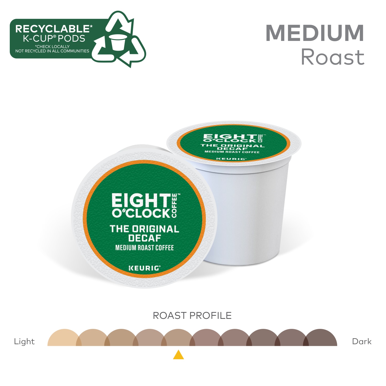 Eight O-Clock Single-Serve Coffee K-Cup Pods, Decaffeinated, Original, Carton Of 24 - Image 5