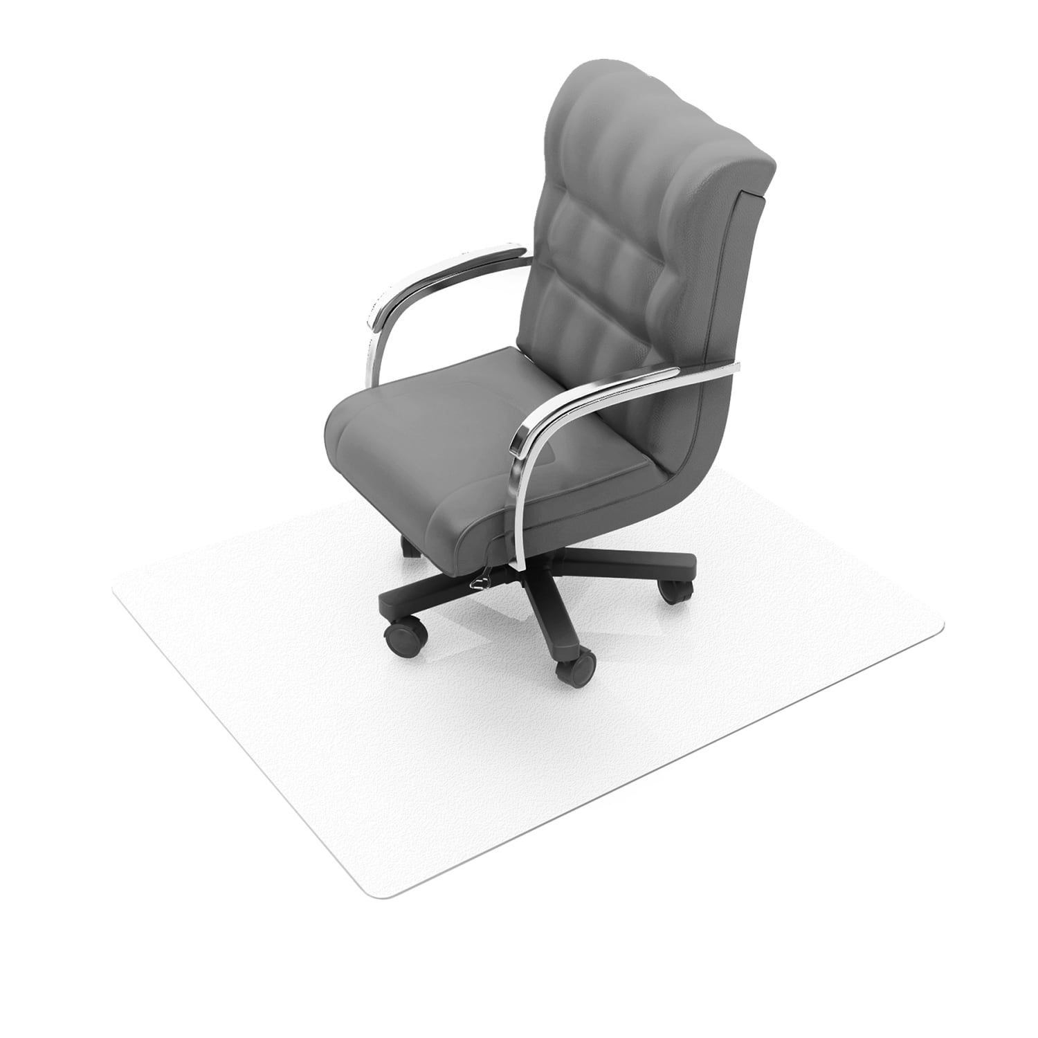 Floortex Cleartex Recycled Rectangular Chair Mat For Hard Floors, 48in x 60in, Tinted - Image 4