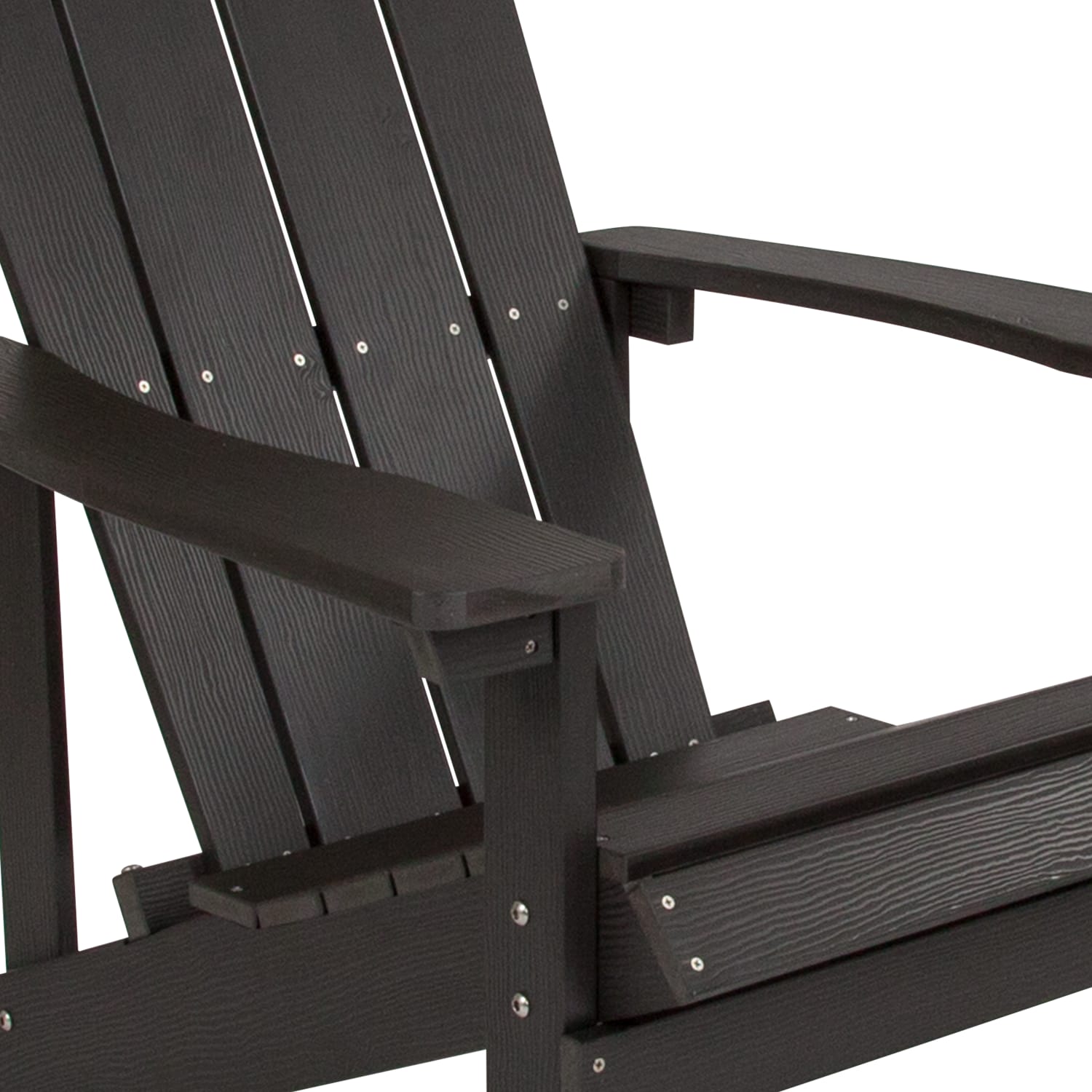 Flash Furniture Charlestown All Weather Poly Resin Wood Adirondack Chairs Slate Gray Set Of 4 Chairs PopularChairscom