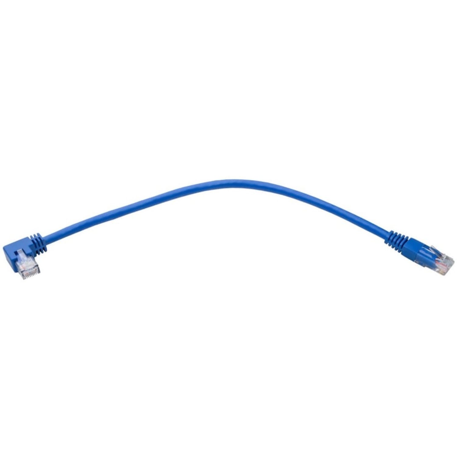 Tripp Lite Right-Angle Cat6 UTP Patch Cable (RJ45) - 1 ft., M/M, Gigabit, Molded, Blue - Image 5