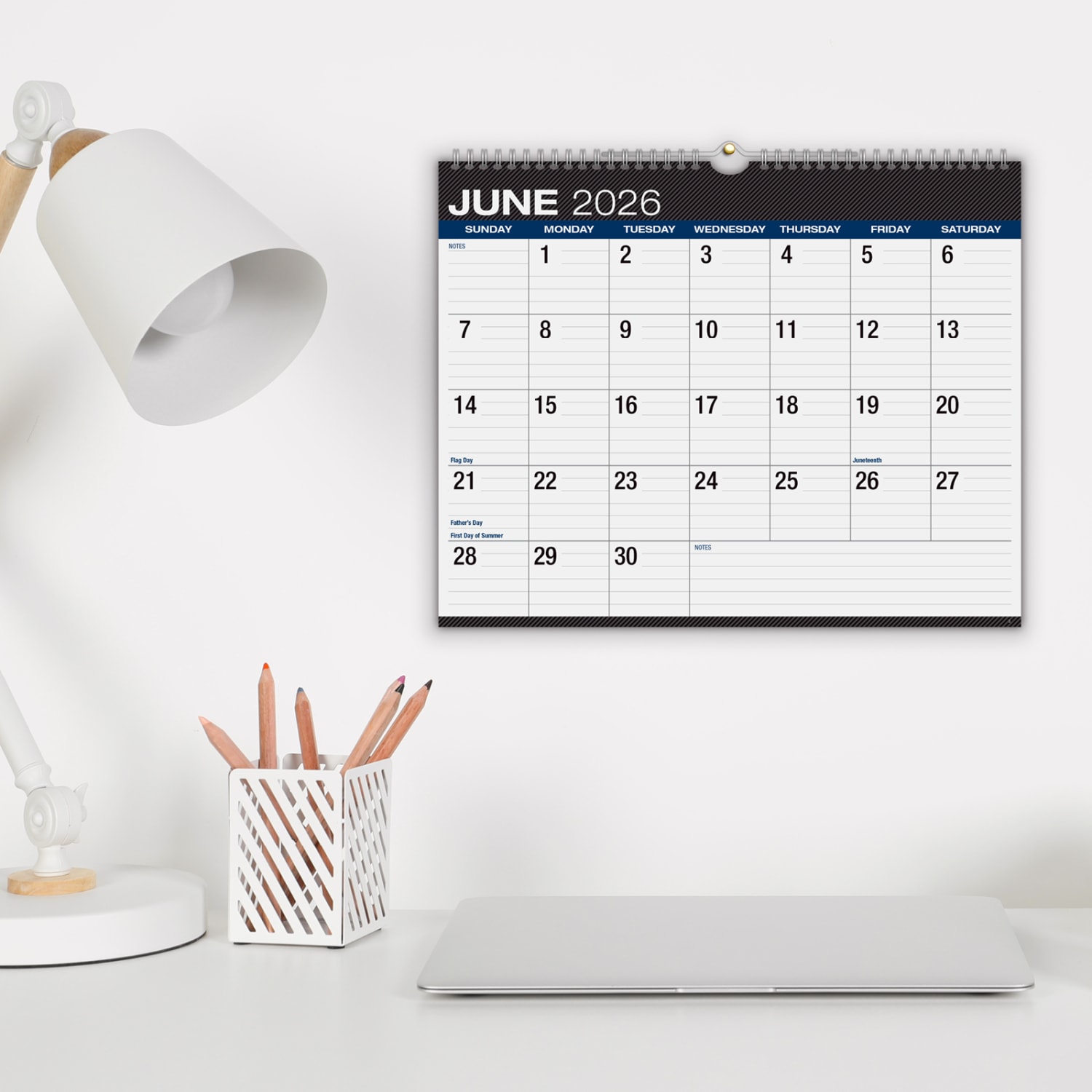 2026-2027 Excello Brands Academic Year Large Print Wall Calendar, 15in x 12in, Black, April To December, Total Qty 1 - Image 3