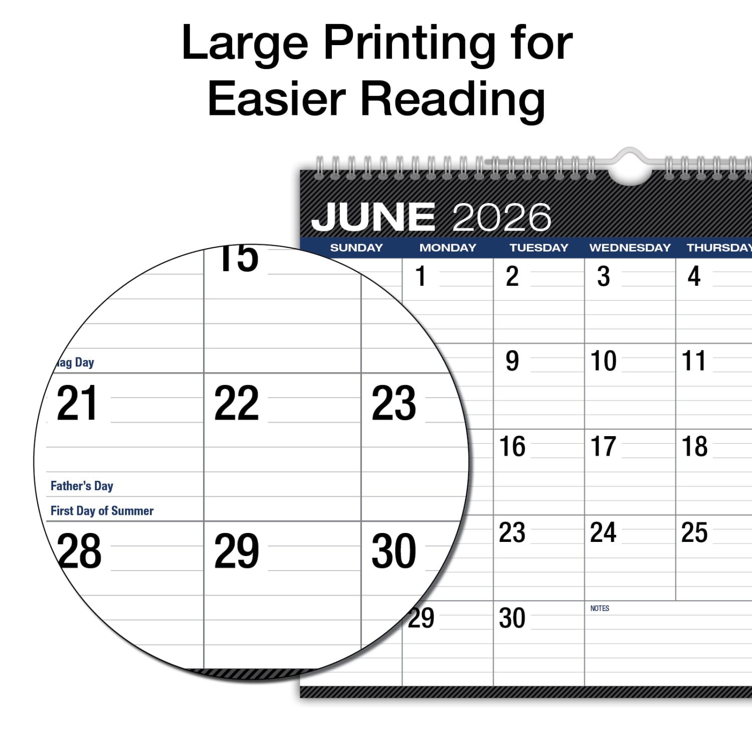 2026-2027 Excello Brands Academic Year Large Print Wall Calendar, 15in x 12in, Black, April To December, Total Qty 1 - Image 5