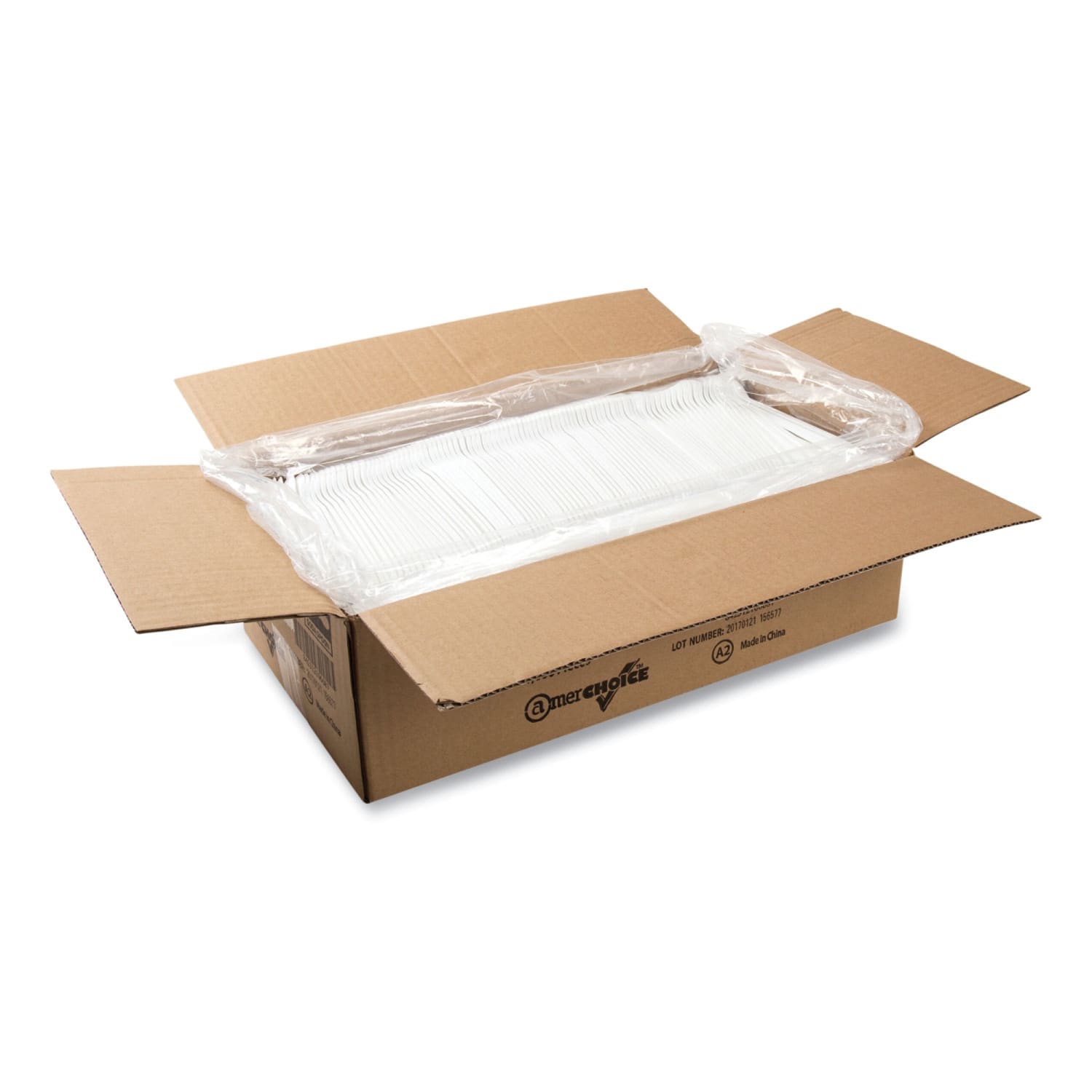 AmerCareRoyal Polypropylene Cutlery, Soda Spoon, 7-7/8in, White, Carton Of 1,000 Pieces - Image 3