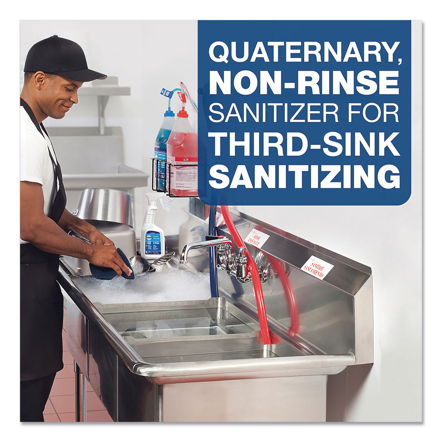 Clean Quick Broad Range Quaternary Sanitizer, Sweet Scent, 1 gal Bottle, 3/Carton - Image 4