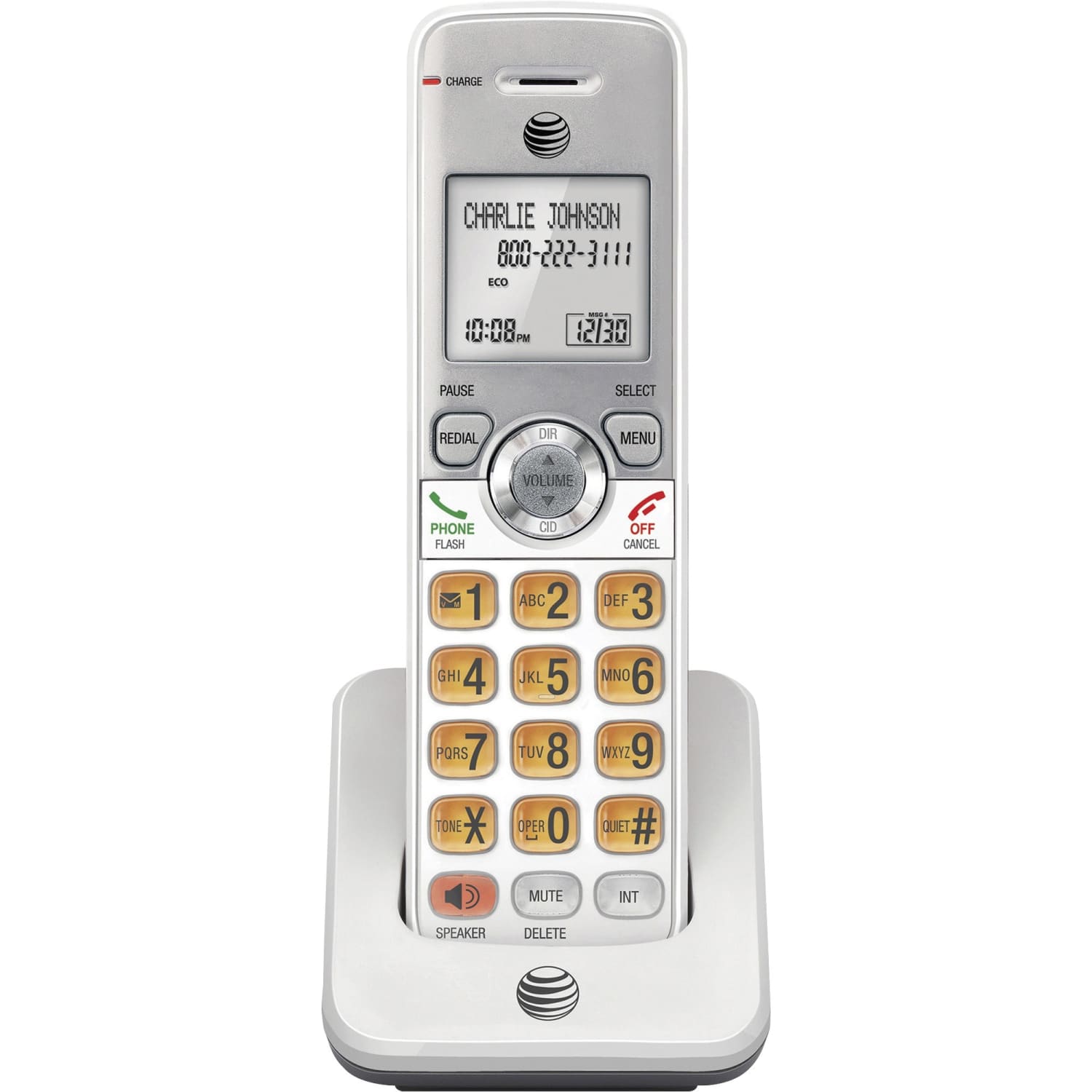 AT&T Accessory Handset with Caller ID/Call Waiting - Cordless - DECT - 50 Phone Book/Directory Memory - Image 3