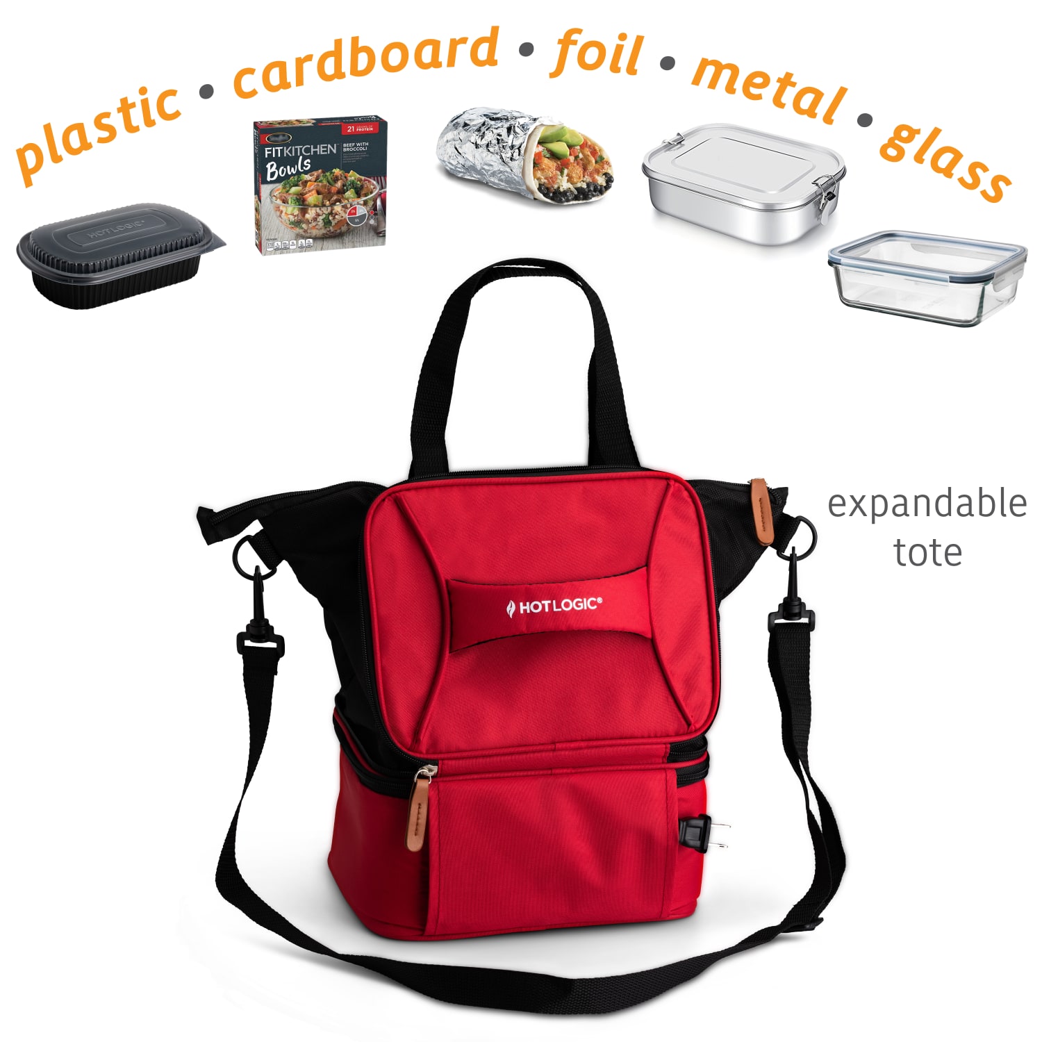 HOTLOGIC Portable Personal Expandable Mini Oven XP, 4-1/2inH x 7-1/2inW x 9-1/2inD, Red - Image 5
