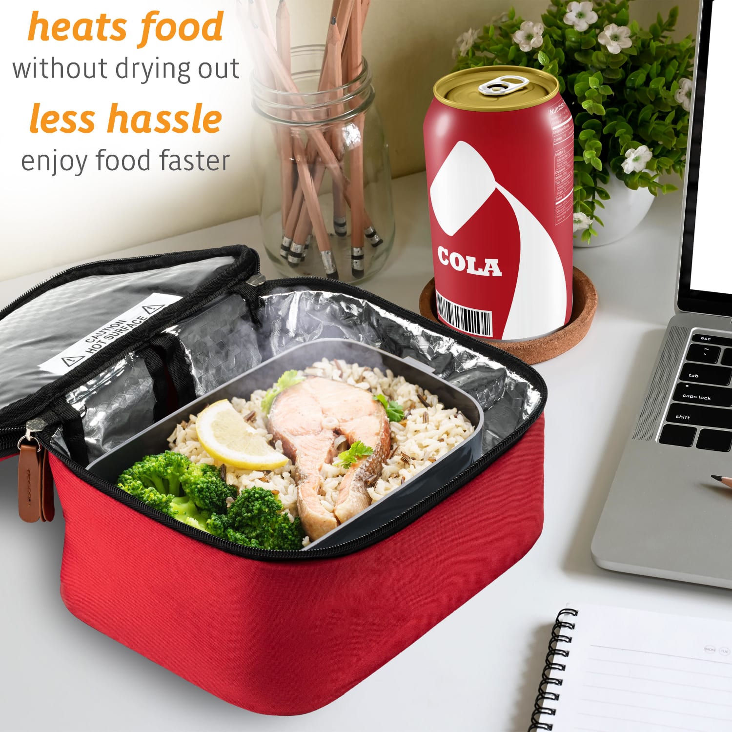 HOTLOGIC Portable Personal Expandable Mini Oven XP, 4-1/2inH x 7-1/2inW x 9-1/2inD, Red - Image 6