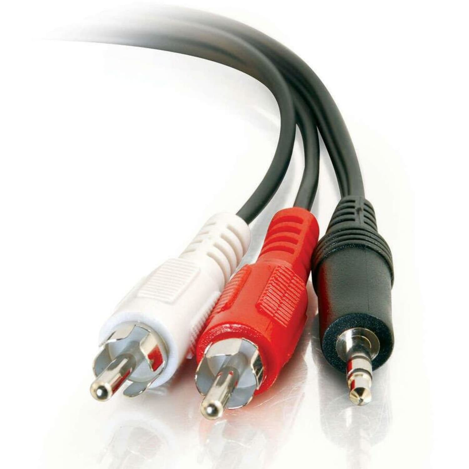 C2G 12ft Value Series One 3.5mm Stereo Male To Two RCA Stereo Male Y-Cable - 12 ft Mini-phone/RCA Audio Cable  - 39943 - Image 4