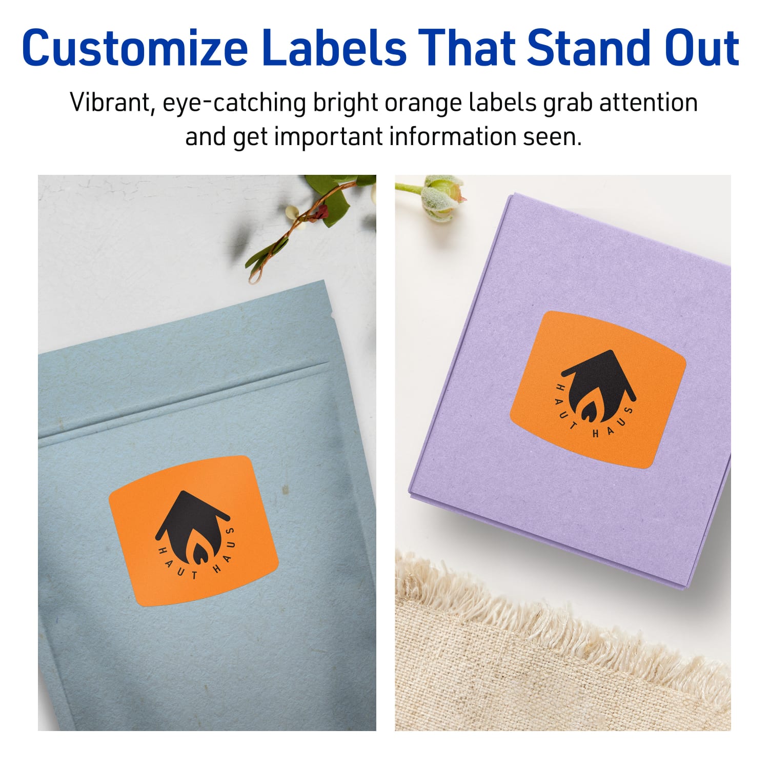 Avery Print-To-The-Edge Labels With Sure Feed Technology, 94124-BOP40, Arched Square, 2in x 2-3/16in, Matte Bright Orange, Pack of 480 - Image 4