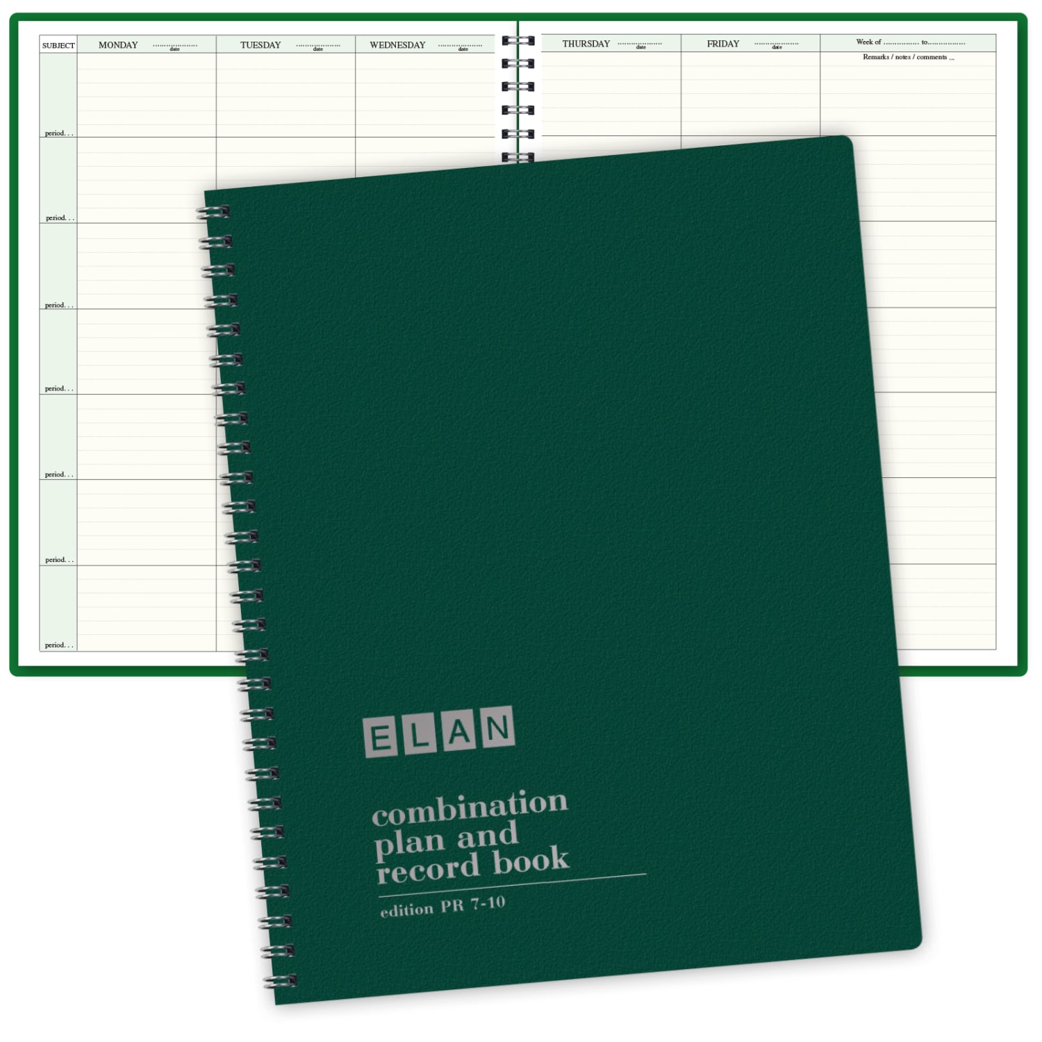 ELAN Publishing Combination Plan And Record Books, 8-1/2in x 11in, 9-10 Weeks, Green, Pack Of 30 Books - Image 3