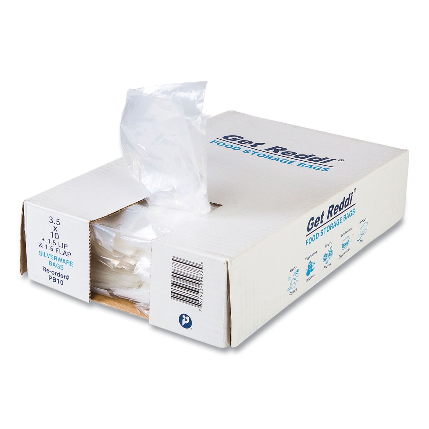Interplast Group Silverware Bags, 3 1/2in x 1 1/2in, Clear, Case Of 2,000 Bags