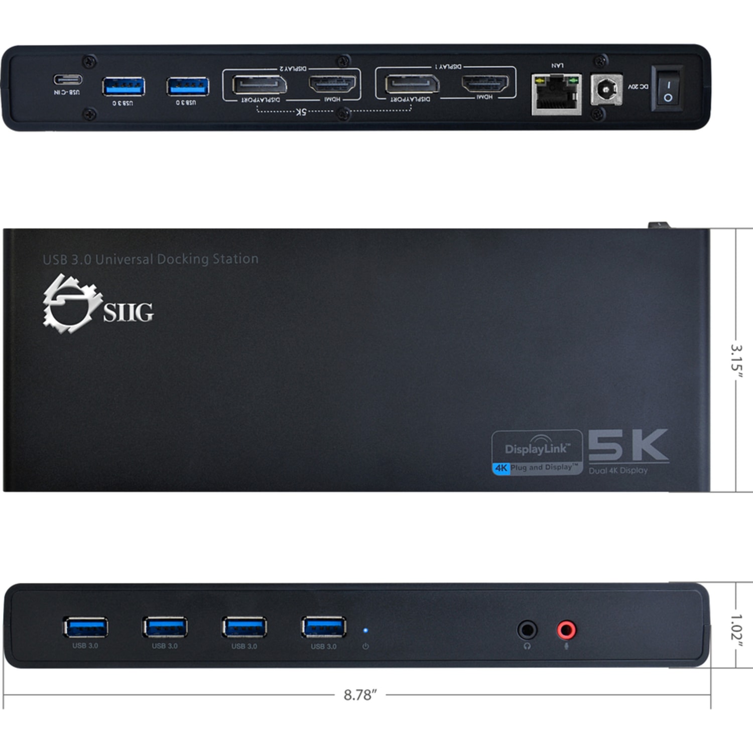 SIIG USB 3.0 4K Dual Video Docking Station - Image 6